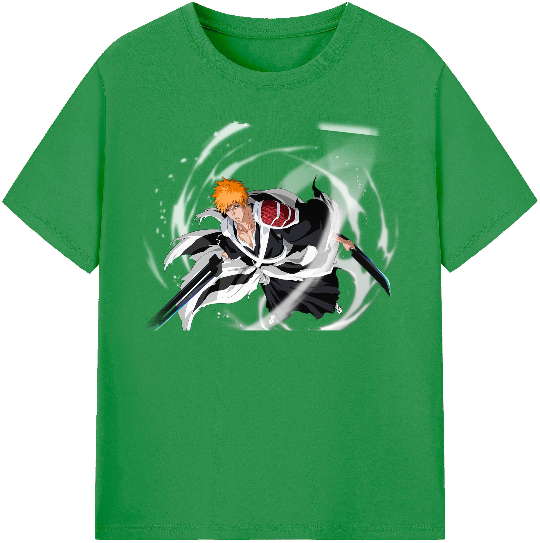 （画像用） ブリーチ 黒崎一護（くろさき いちご）BLEACH Kurosaki Ichigo レディースカジュアルプリントTシャツ（綿100％）