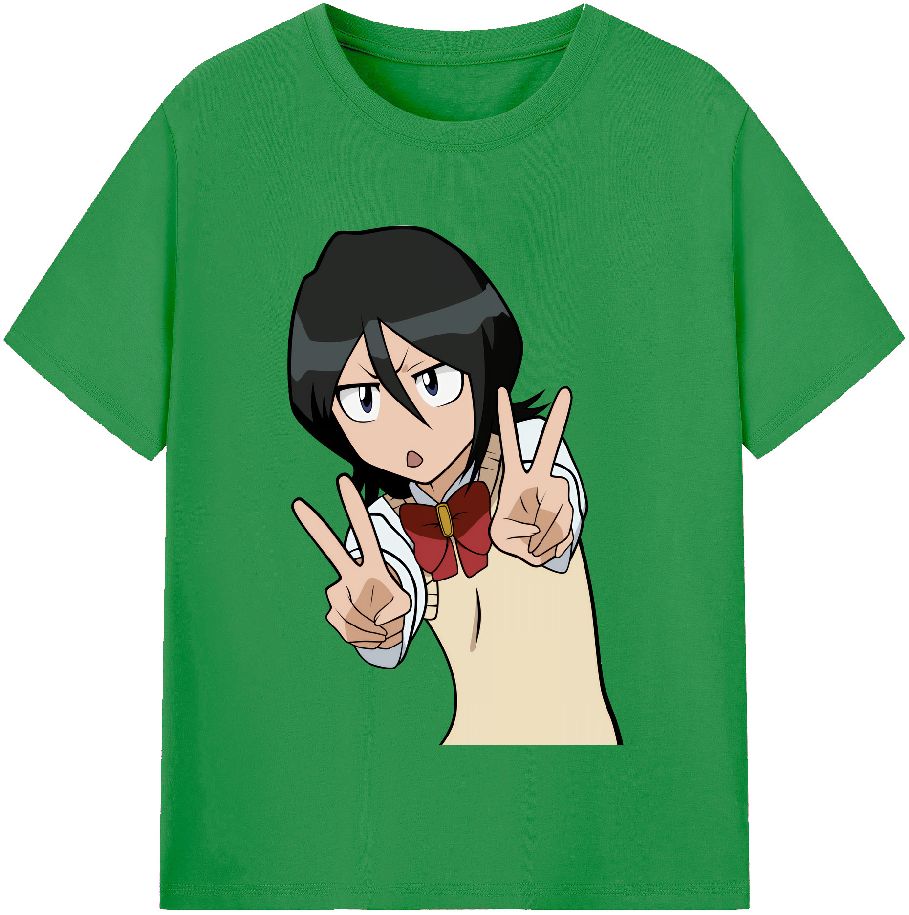 （画像用） ブリーチ 朽木ルキア BLEACH Kuchiki Rukia レディースカジュアルプリントTシャツ（綿100％）