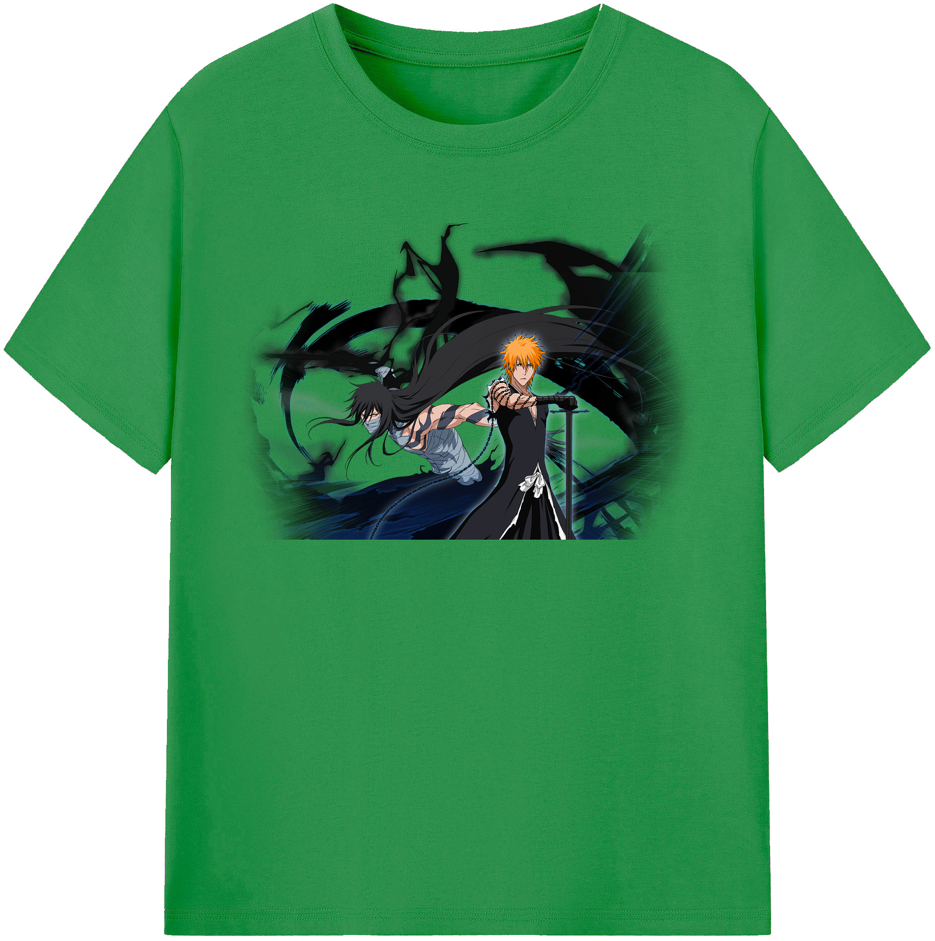 （画像用） ブリーチ 黒崎一護（くろさき いちご）BLEACH Kurosaki Ichigo レディースカジュアルプリントTシャツ（綿100％）