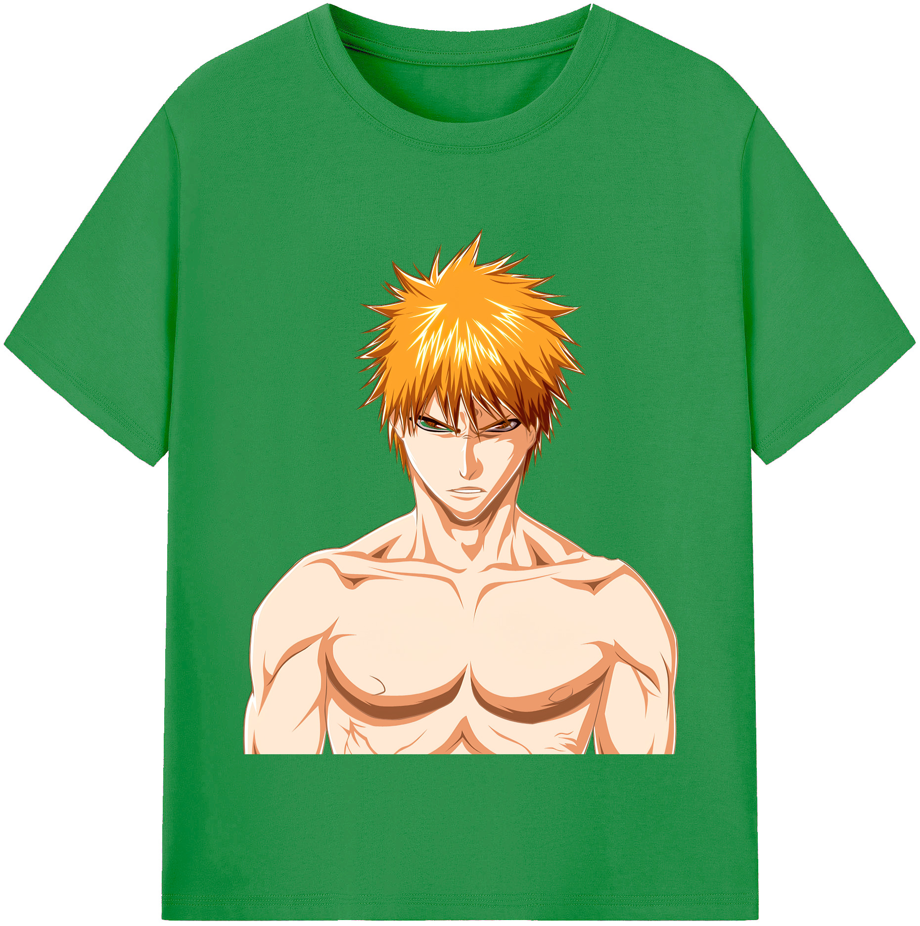 （画像用） ブリーチ 黒崎一護（くろさき いちご）BLEACH Kurosaki Ichigo レディースカジュアルプリントTシャツ（綿100％）