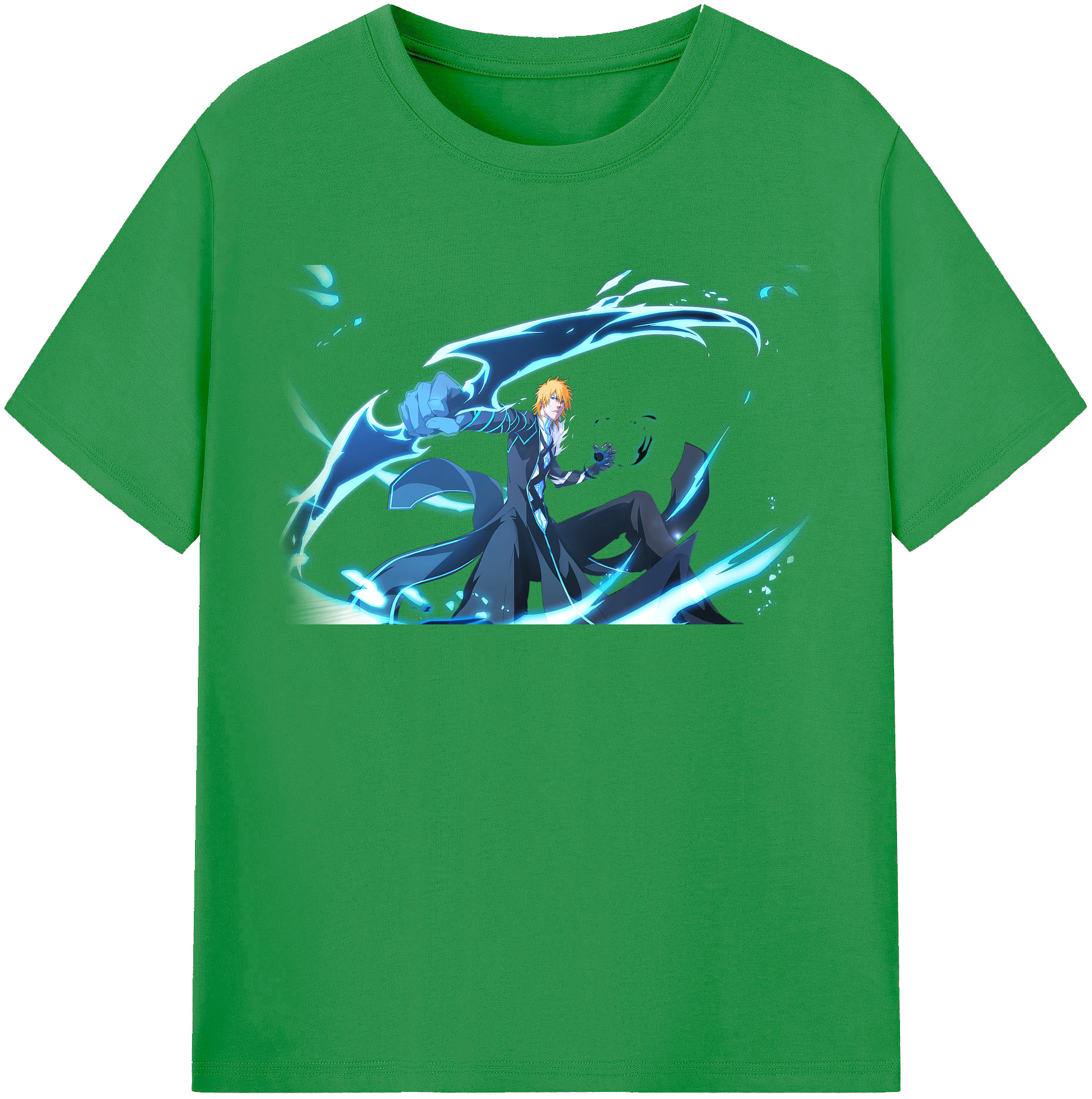 （画像用） ブリーチ 黒崎一護（くろさき いちご）BLEACH Kurosaki Ichigo レディースカジュアルプリントTシャツ（綿100％）