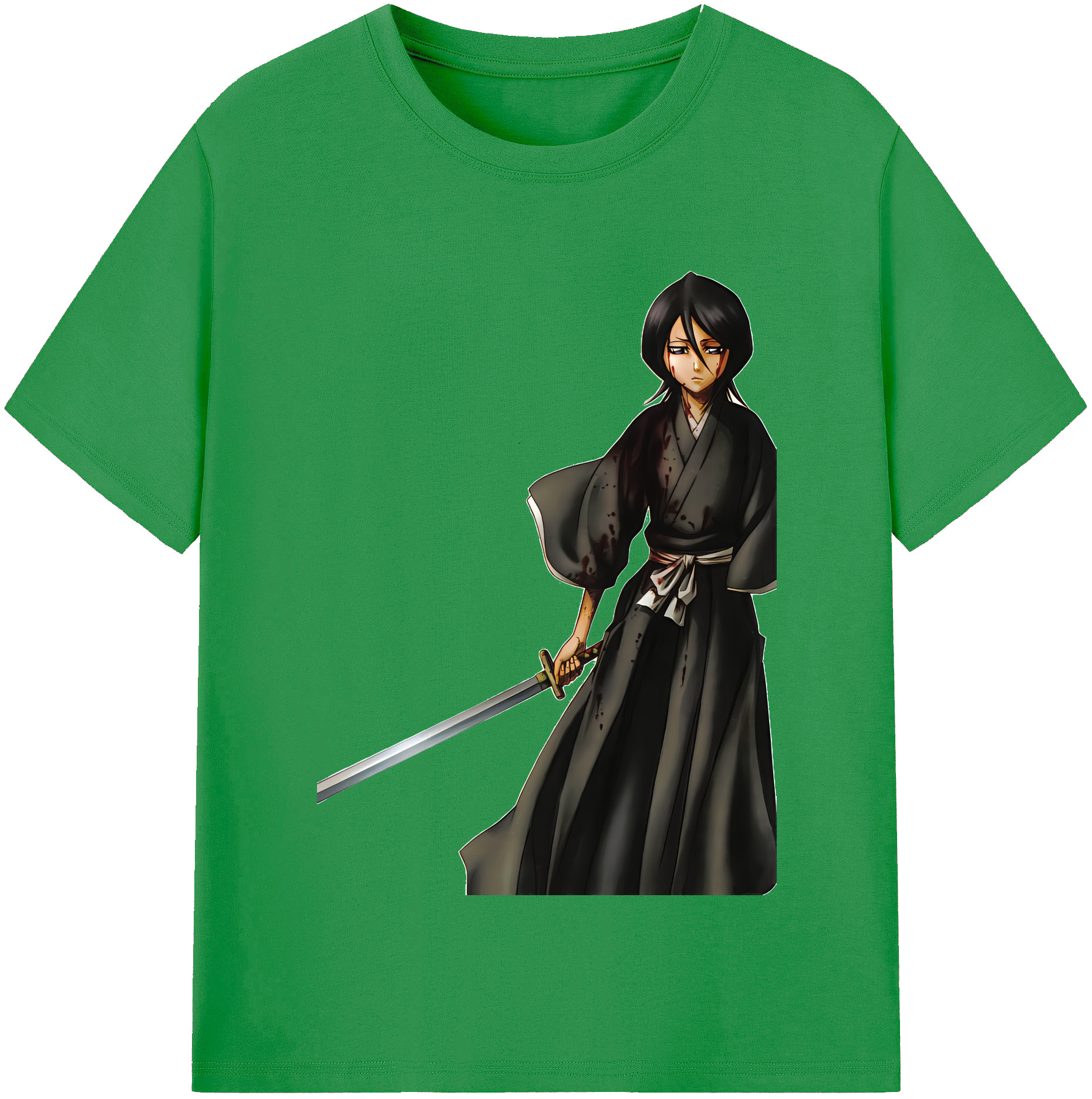 （画像用） ブリーチ 朽木ルキア BLEACH Kuchiki Rukia レディースカジュアルプリントTシャツ（綿100％）