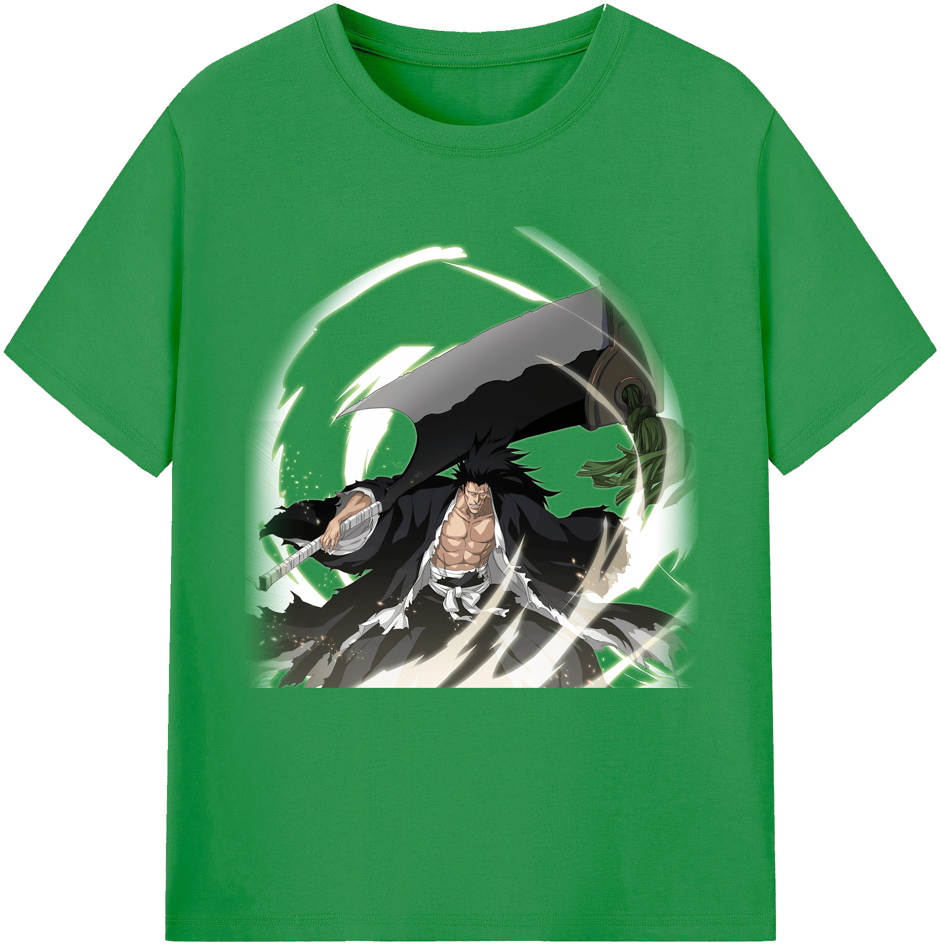（画像用） ブリーチ ざらき けんぱち BLEACH Zaraki Kenpachi レディースカジュアルプリントTシャツ（綿100％）