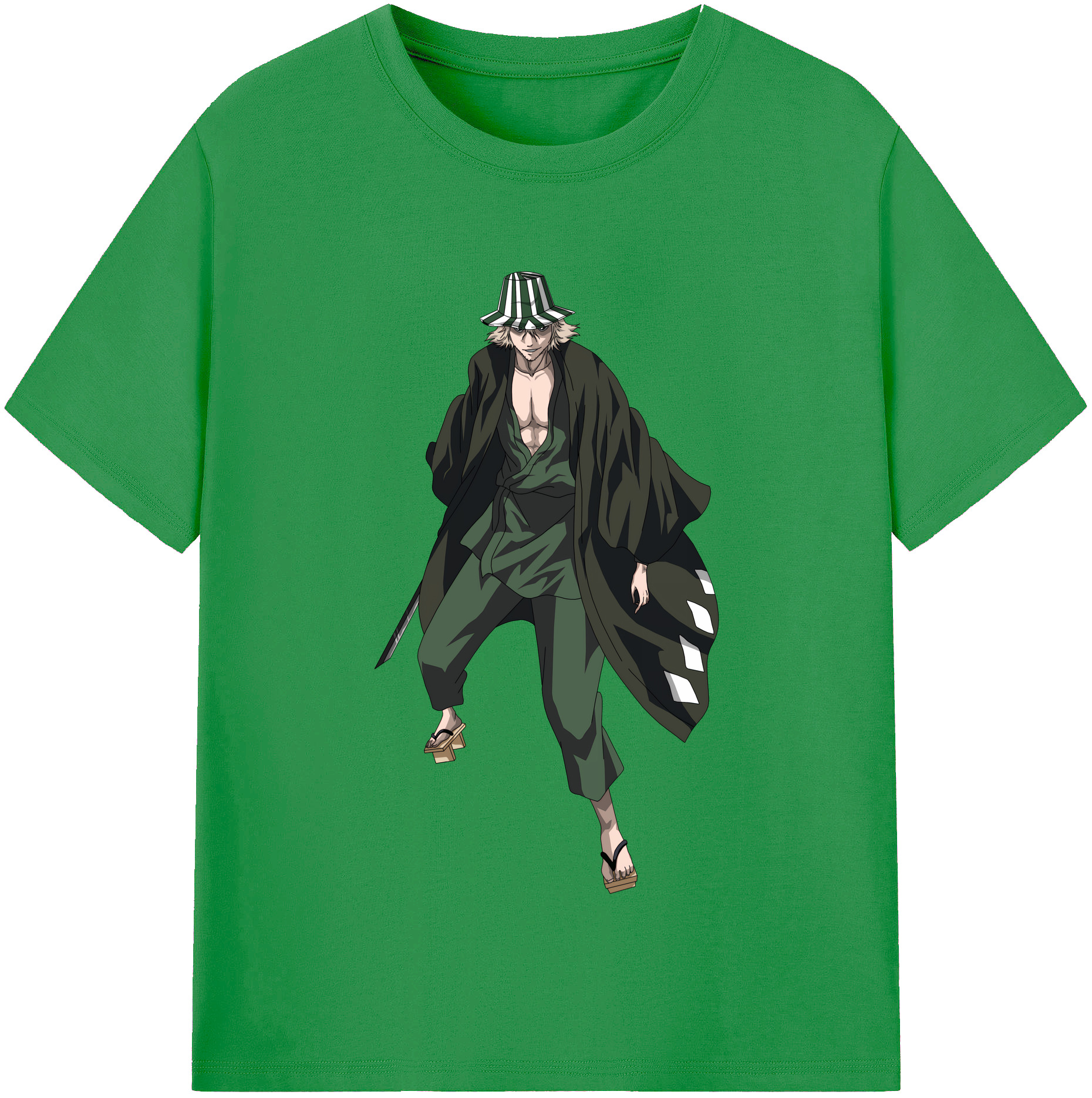 （画像用） "ブリーチ 浦原 喜助（うらはら きすけ） BLEACH Urahara Kisuke " レディースカジュアルプリントTシャツ（綿100％）