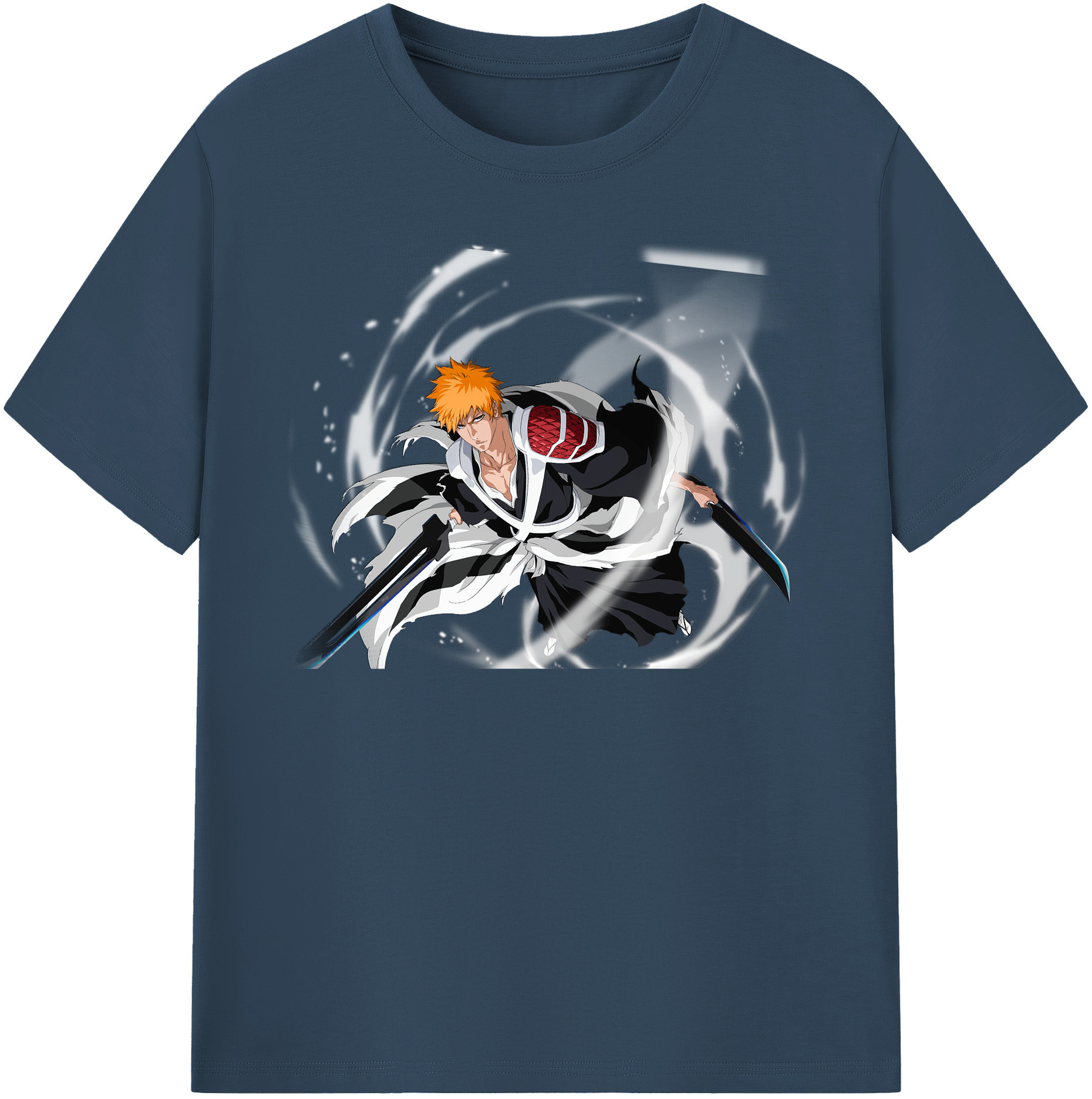 （画像用） ブリーチ 黒崎一護（くろさき いちご）BLEACH Kurosaki Ichigo レディースカジュアルプリントTシャツ（綿100％）