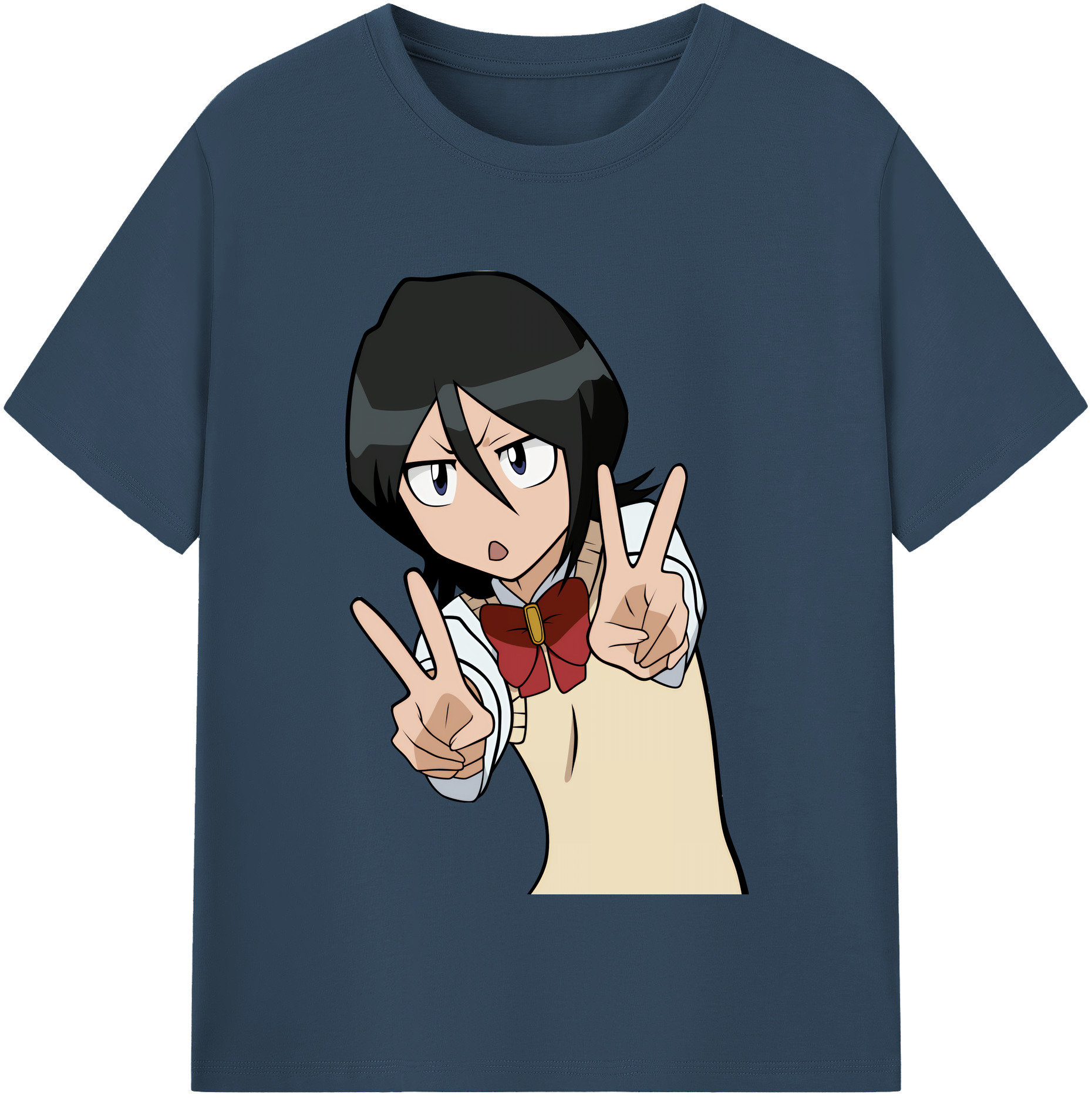 （画像用） ブリーチ 朽木ルキア BLEACH Kuchiki Rukia レディースカジュアルプリントTシャツ（綿100％）