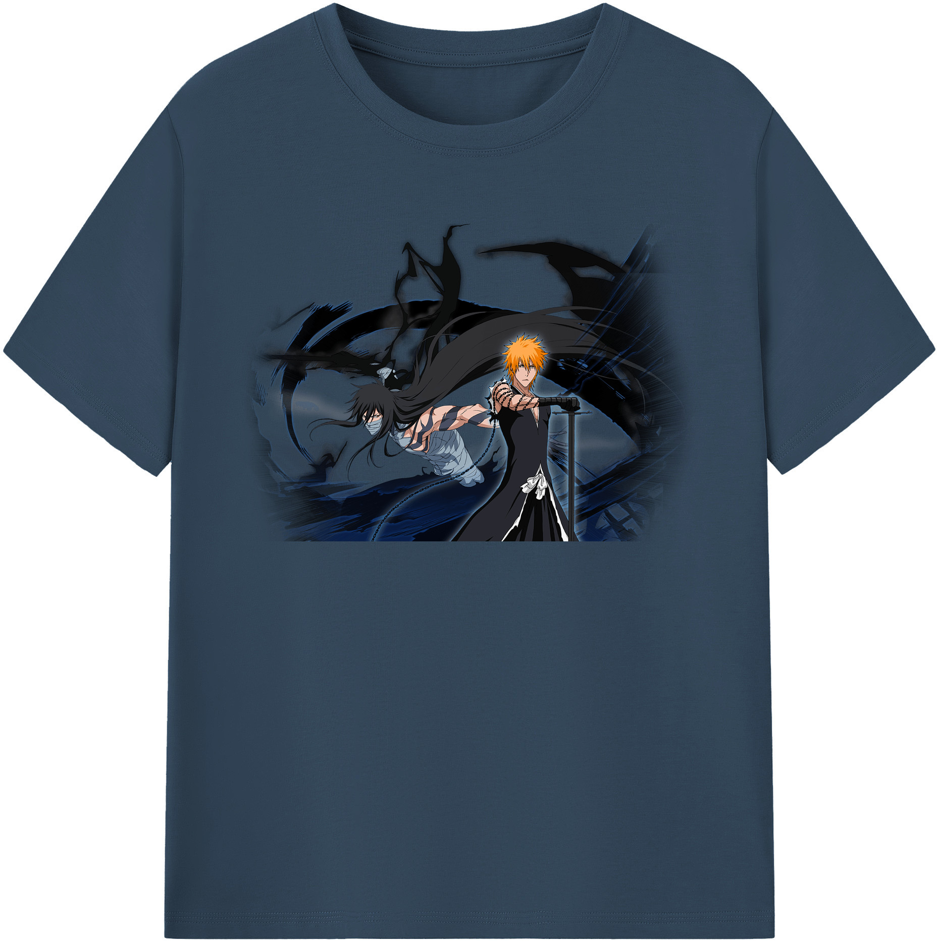 （画像用） ブリーチ 黒崎一護（くろさき いちご）BLEACH Kurosaki Ichigo レディースカジュアルプリントTシャツ（綿100％）
