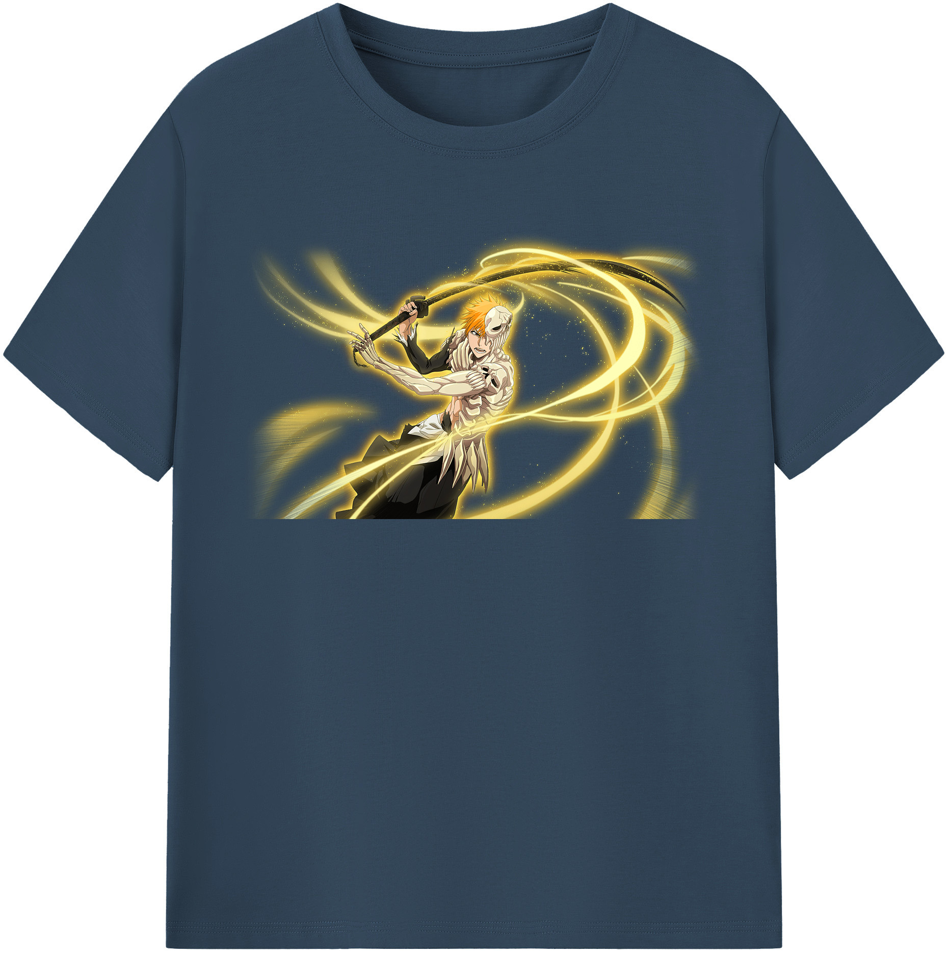 （画像用） ブリーチ 黒崎一護（くろさき いちご）BLEACH Kurosaki Ichigo レディースカジュアルプリントTシャツ（綿100％）