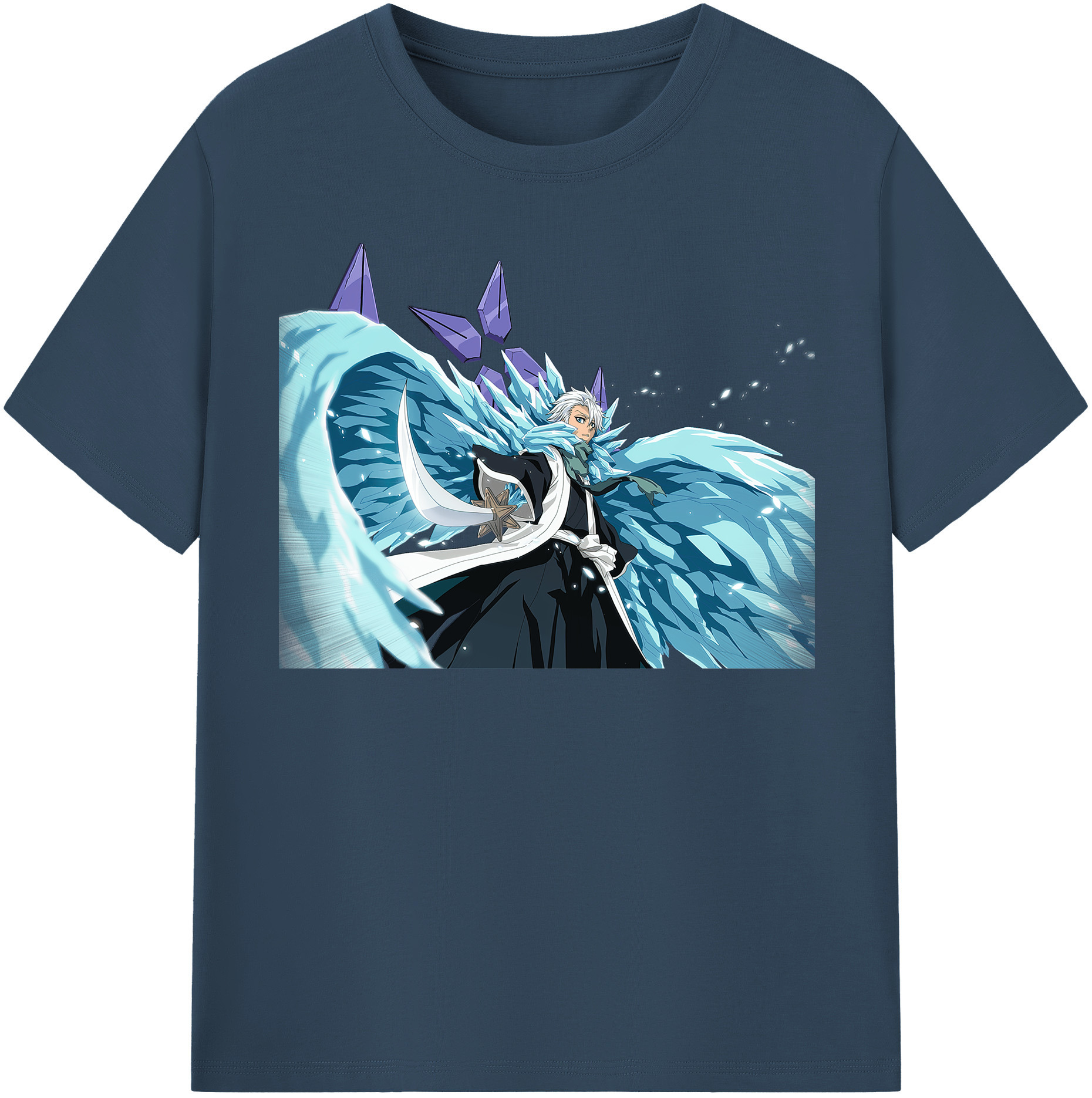 （画像用） ブリーチ 日番谷冬獅郎（ひつがや とうしろう） BLEACH Hitsugaya Toushirou レディースカジュアルプリントTシャツ（綿100％）