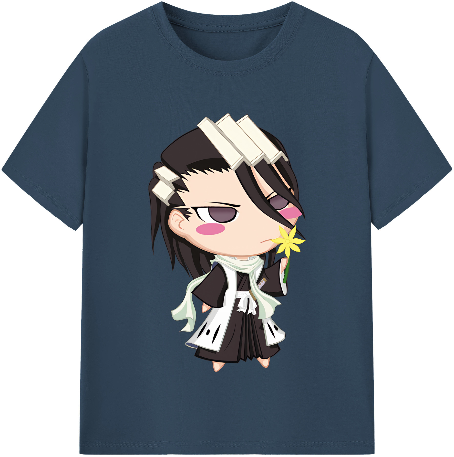 （画像用） ブリーチ くちき びゃくや BLEACH Kuchiki Byakuya レディースカジュアルプリントTシャツ（綿100％）