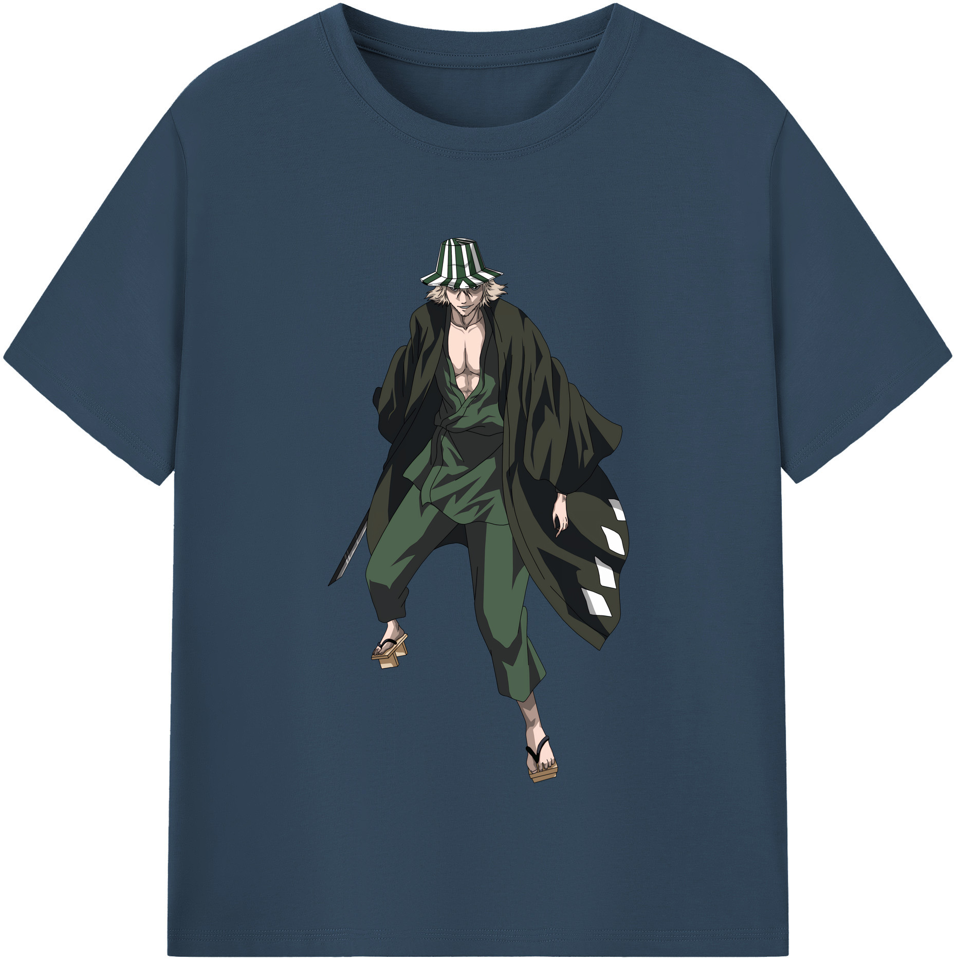 （画像用） "ブリーチ 浦原 喜助（うらはら きすけ） BLEACH Urahara Kisuke " レディースカジュアルプリントTシャツ（綿100％）