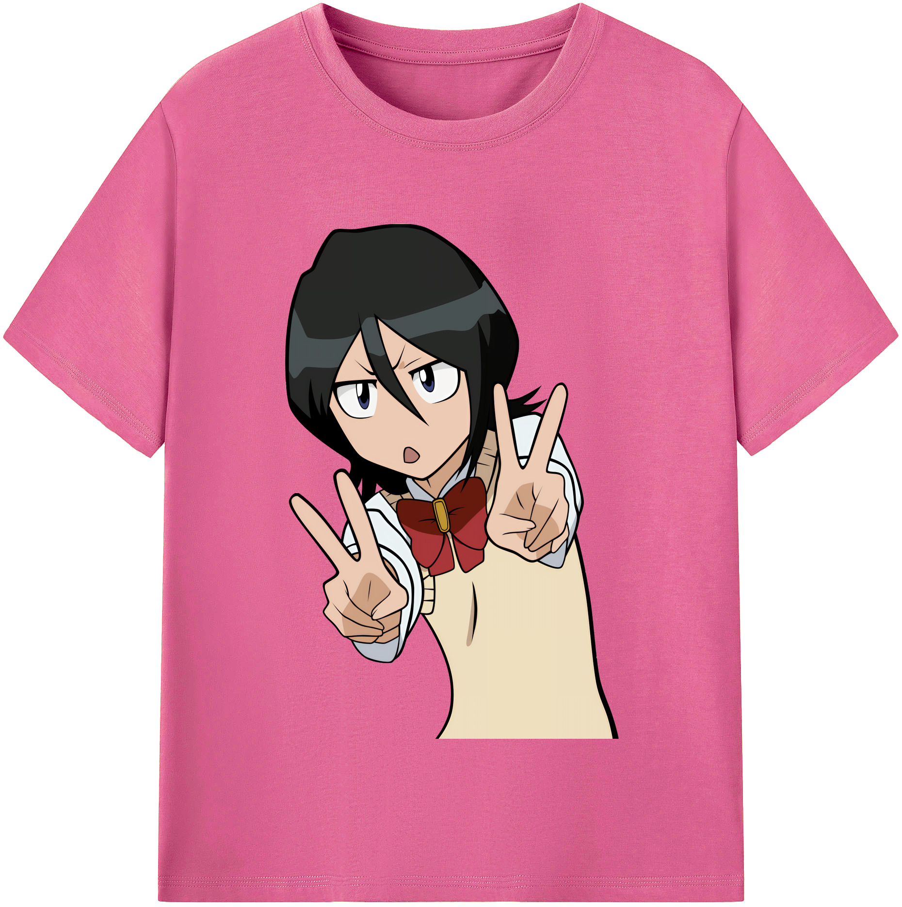 （画像用） ブリーチ 朽木ルキア BLEACH Kuchiki Rukia レディースカジュアルプリントTシャツ（綿100％）
