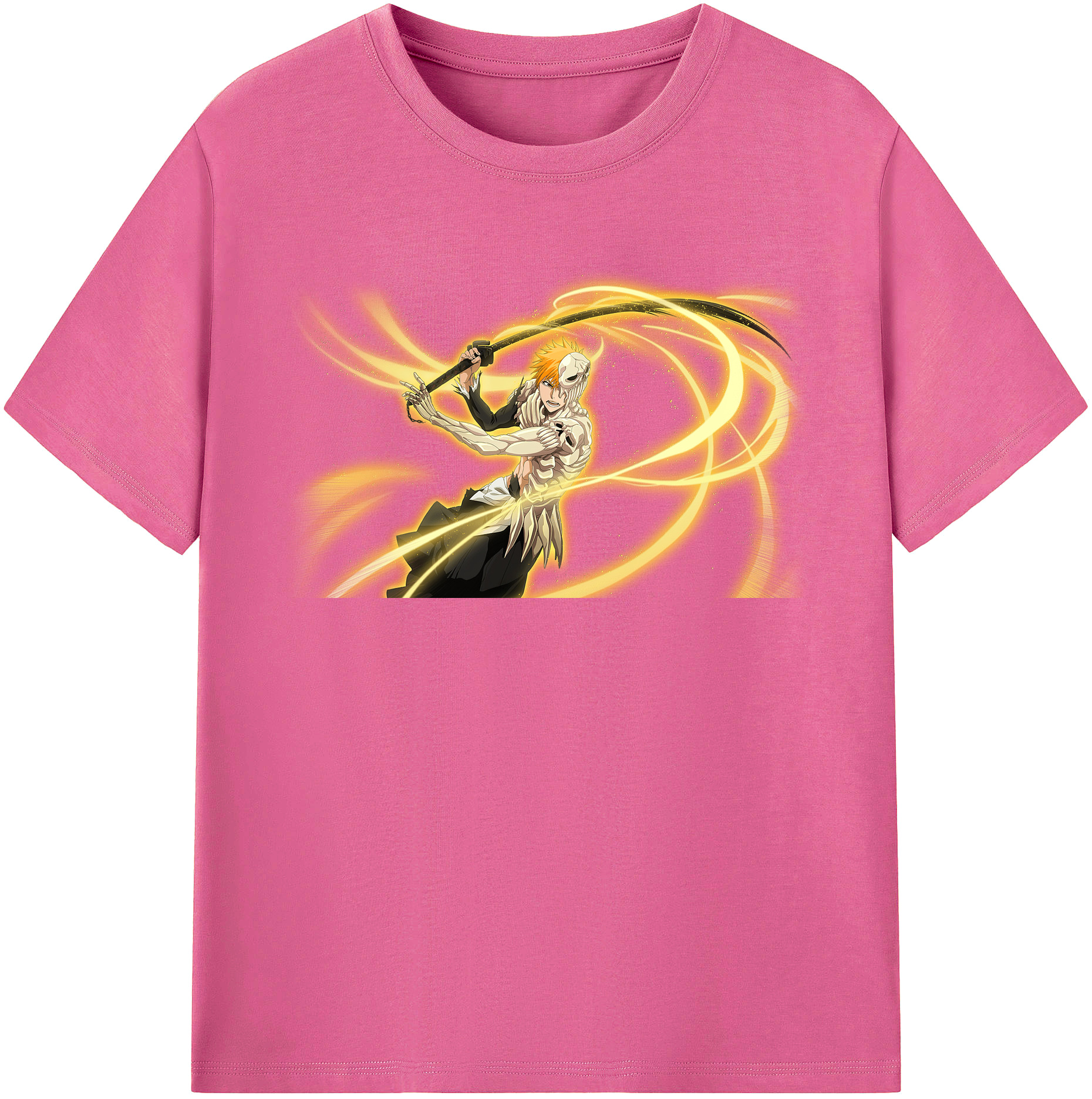 （画像用） ブリーチ 黒崎一護（くろさき いちご）BLEACH Kurosaki Ichigo レディースカジュアルプリントTシャツ（綿100％）