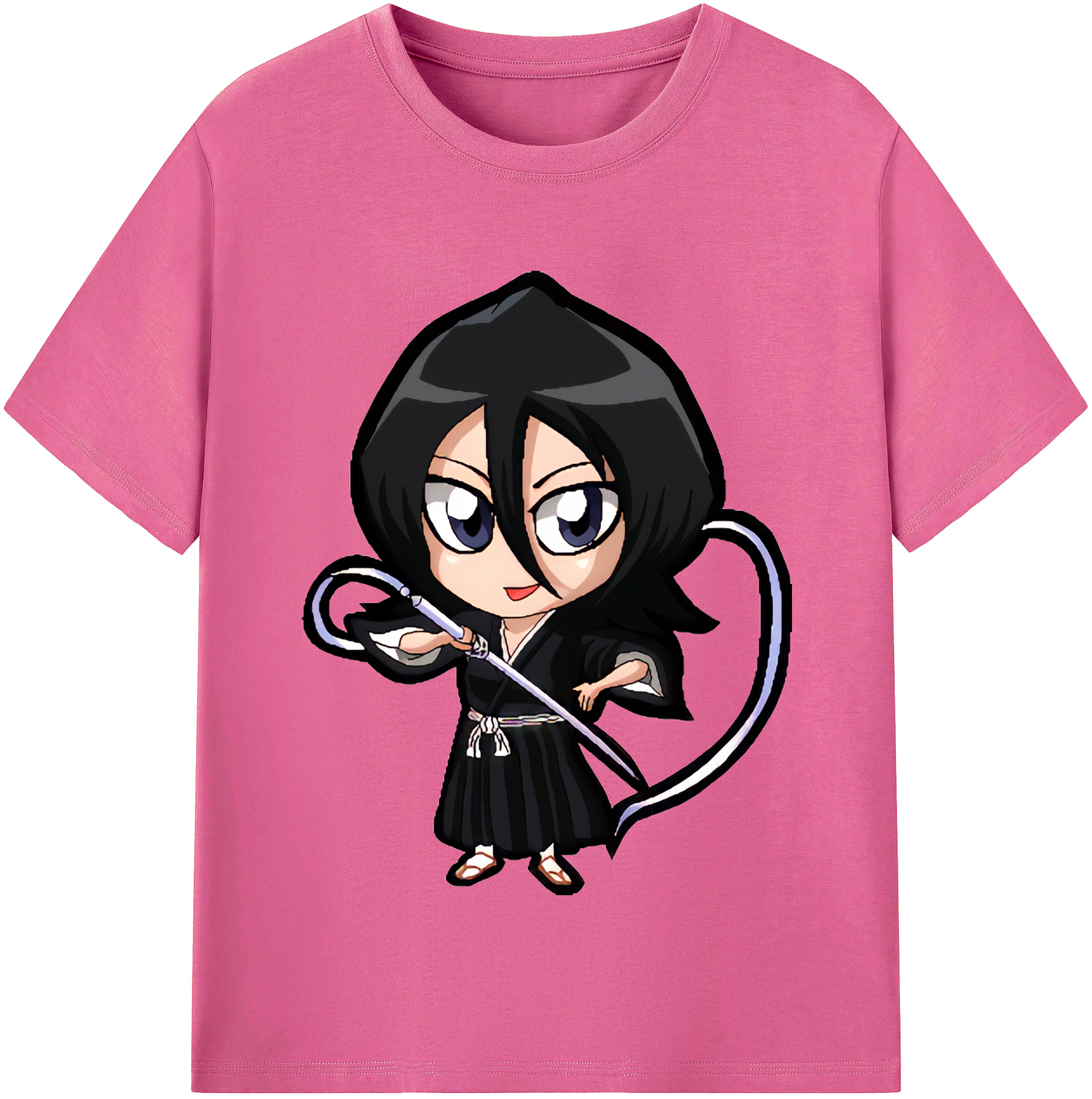 （画像用） ブリーチ 朽木ルキア BLEACH Kuchiki Rukia レディースカジュアルプリントTシャツ（綿100％）