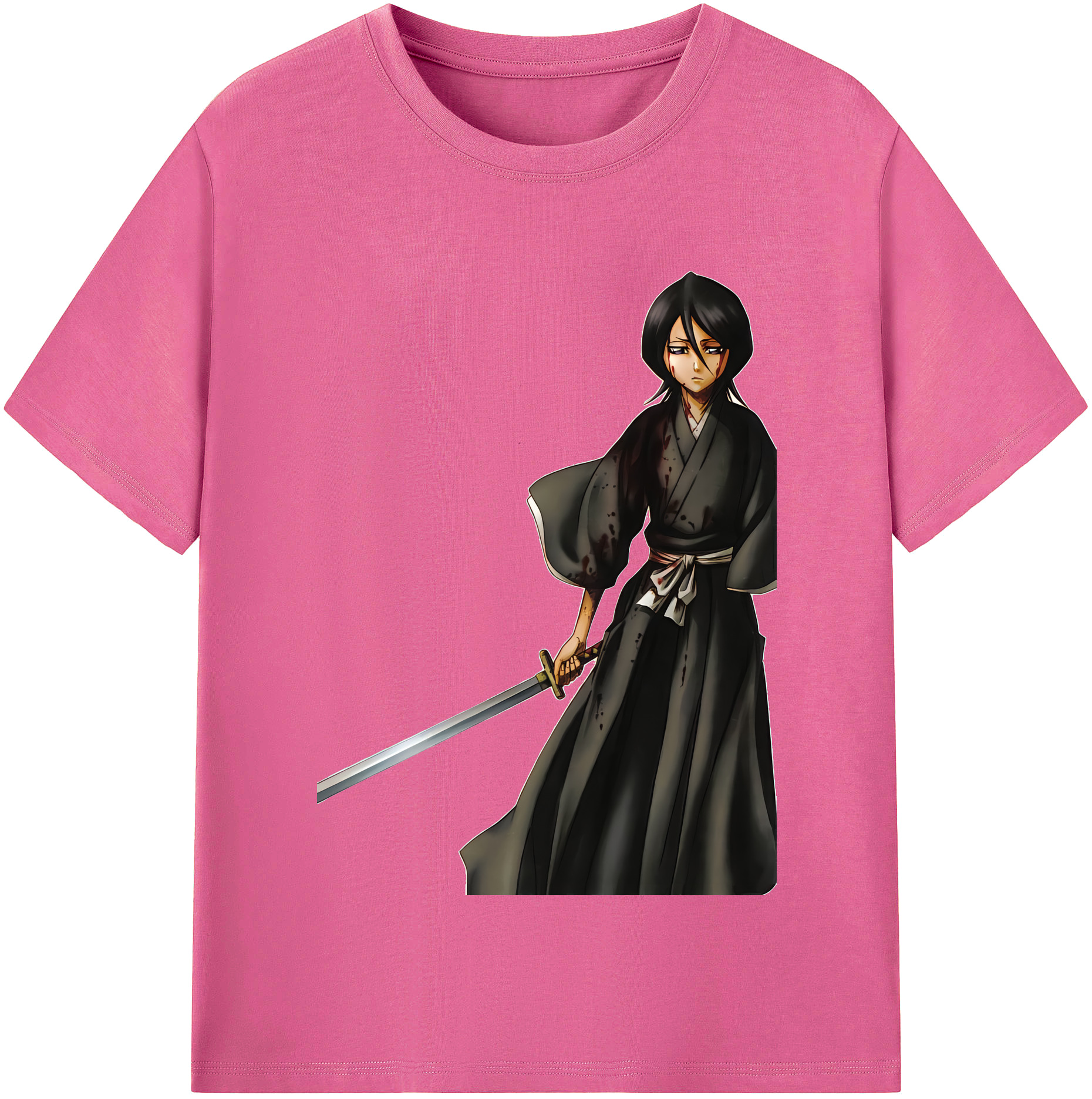 （画像用） ブリーチ 朽木ルキア BLEACH Kuchiki Rukia レディースカジュアルプリントTシャツ（綿100％）