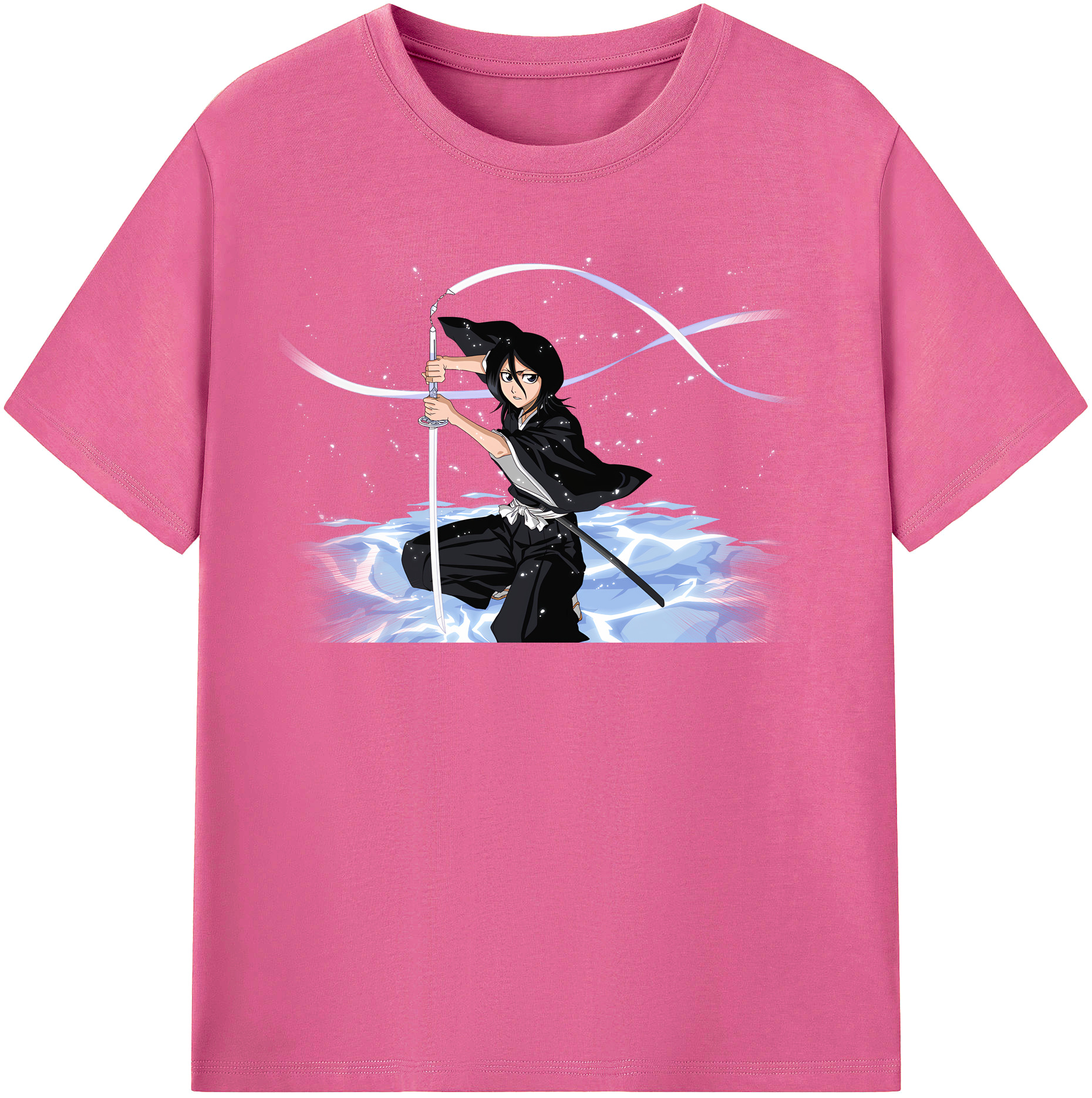 （画像用） ブリーチ 朽木ルキア BLEACH Kuchiki Rukia レディースカジュアルプリントTシャツ（綿100％）