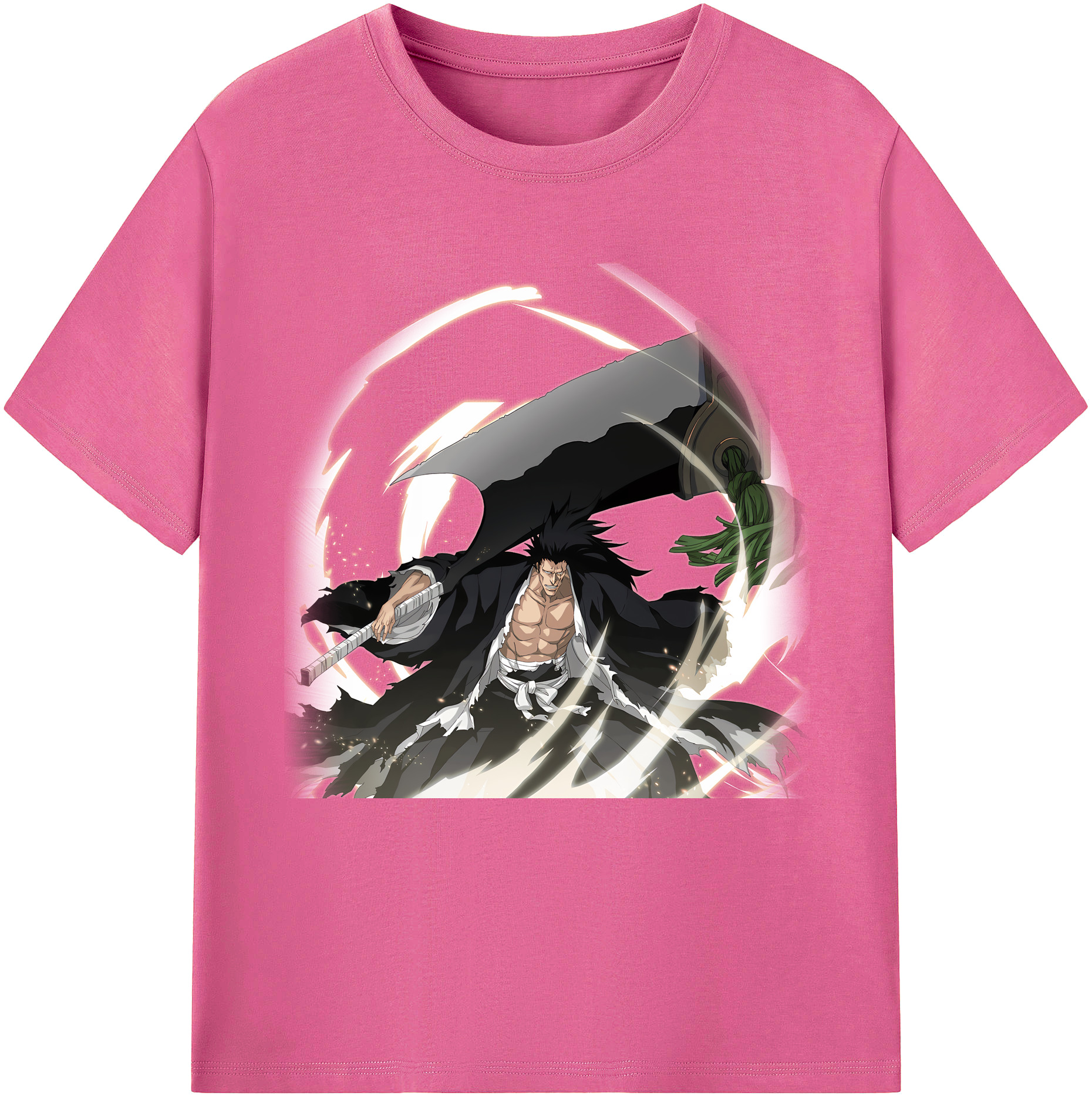 （画像用） ブリーチ ざらき けんぱち BLEACH Zaraki Kenpachi レディースカジュアルプリントTシャツ（綿100％）