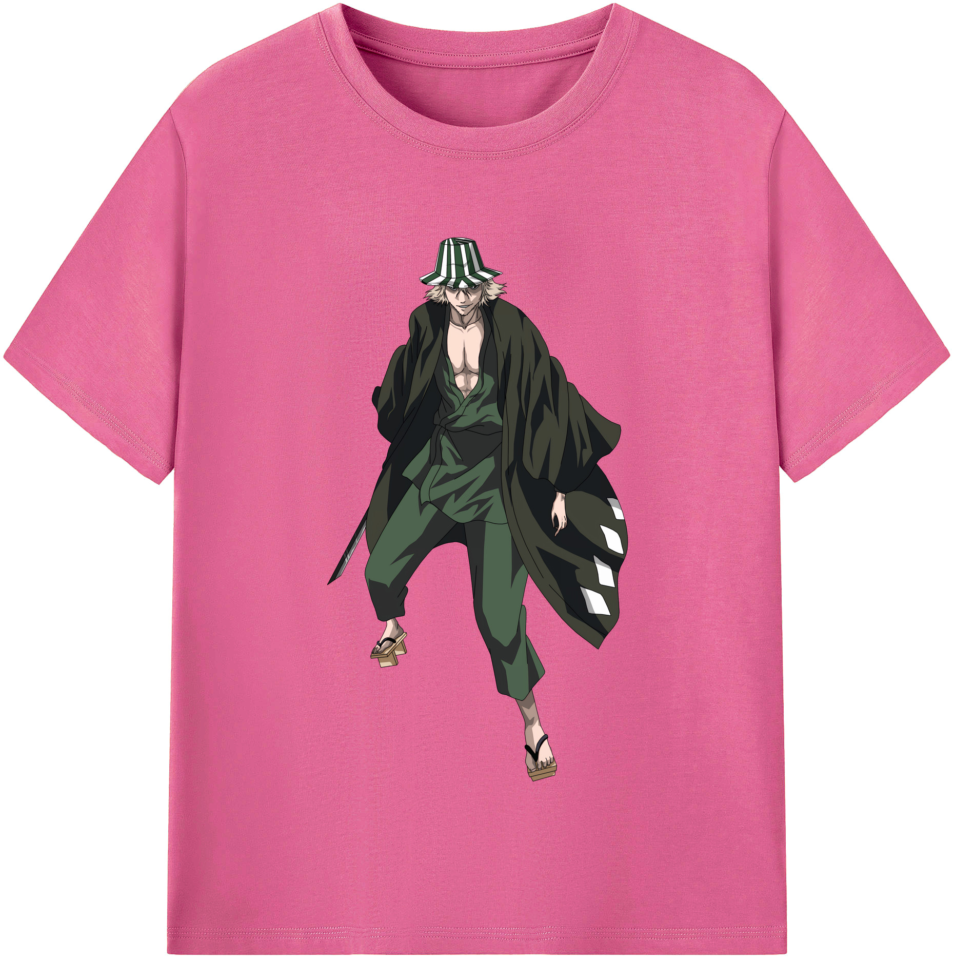 （画像用） "ブリーチ 浦原 喜助（うらはら きすけ） BLEACH Urahara Kisuke " レディースカジュアルプリントTシャツ（綿100％）