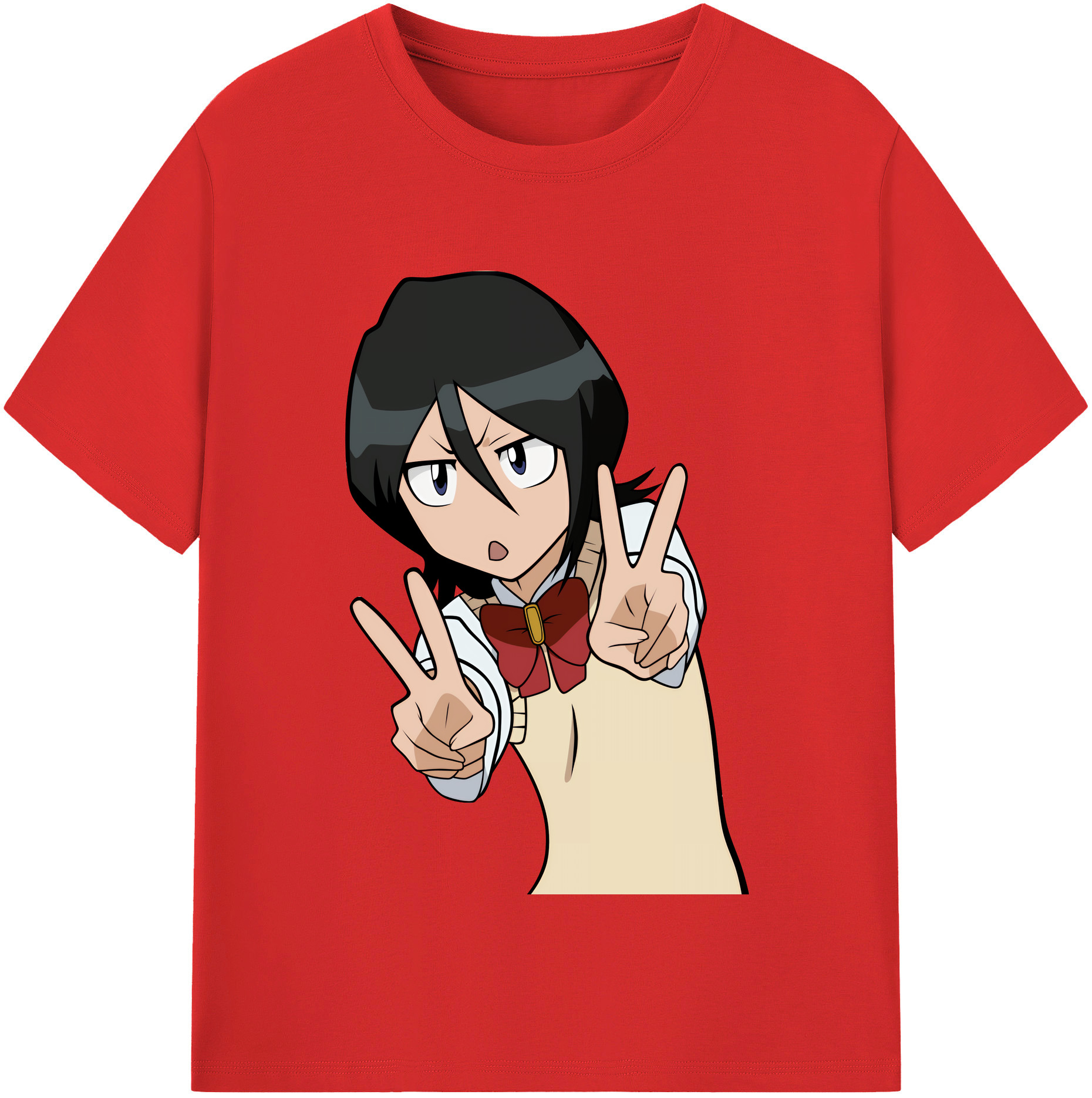 （画像用） ブリーチ 朽木ルキア BLEACH Kuchiki Rukia レディースカジュアルプリントTシャツ（綿100％）