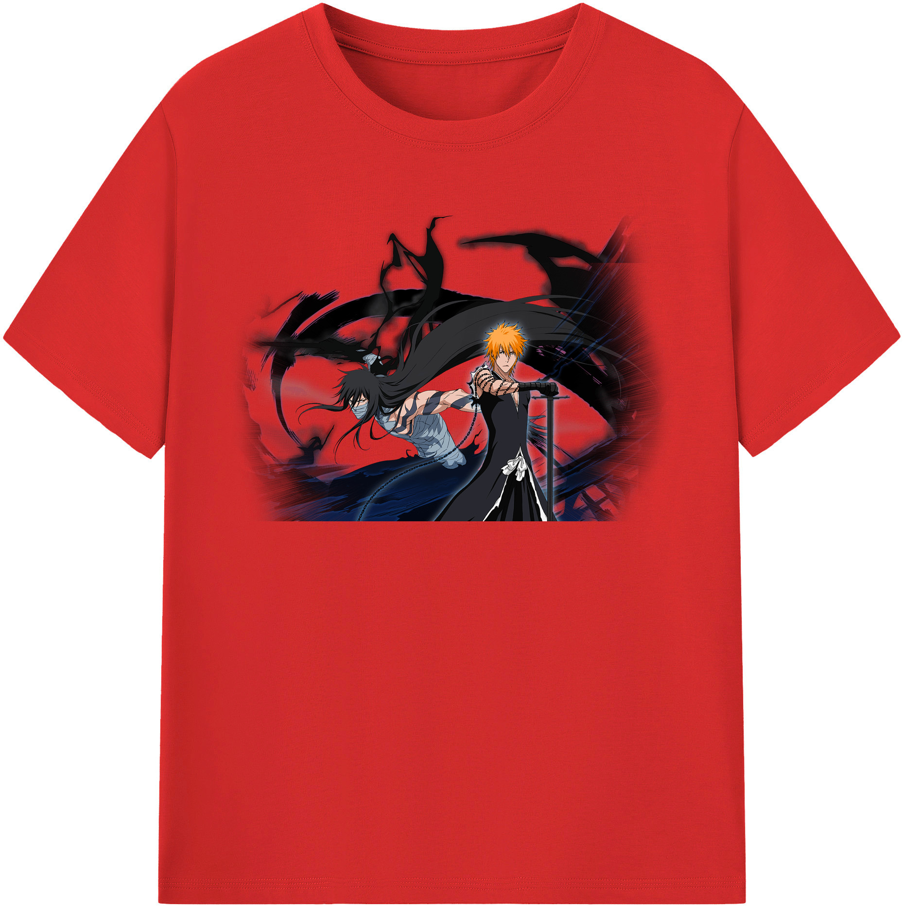 （画像用） ブリーチ 黒崎一護（くろさき いちご）BLEACH Kurosaki Ichigo レディースカジュアルプリントTシャツ（綿100％）