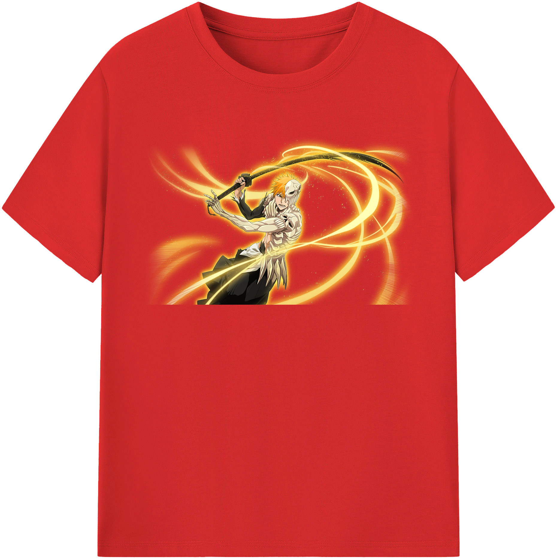 （画像用） ブリーチ 黒崎一護（くろさき いちご）BLEACH Kurosaki Ichigo レディースカジュアルプリントTシャツ（綿100％）