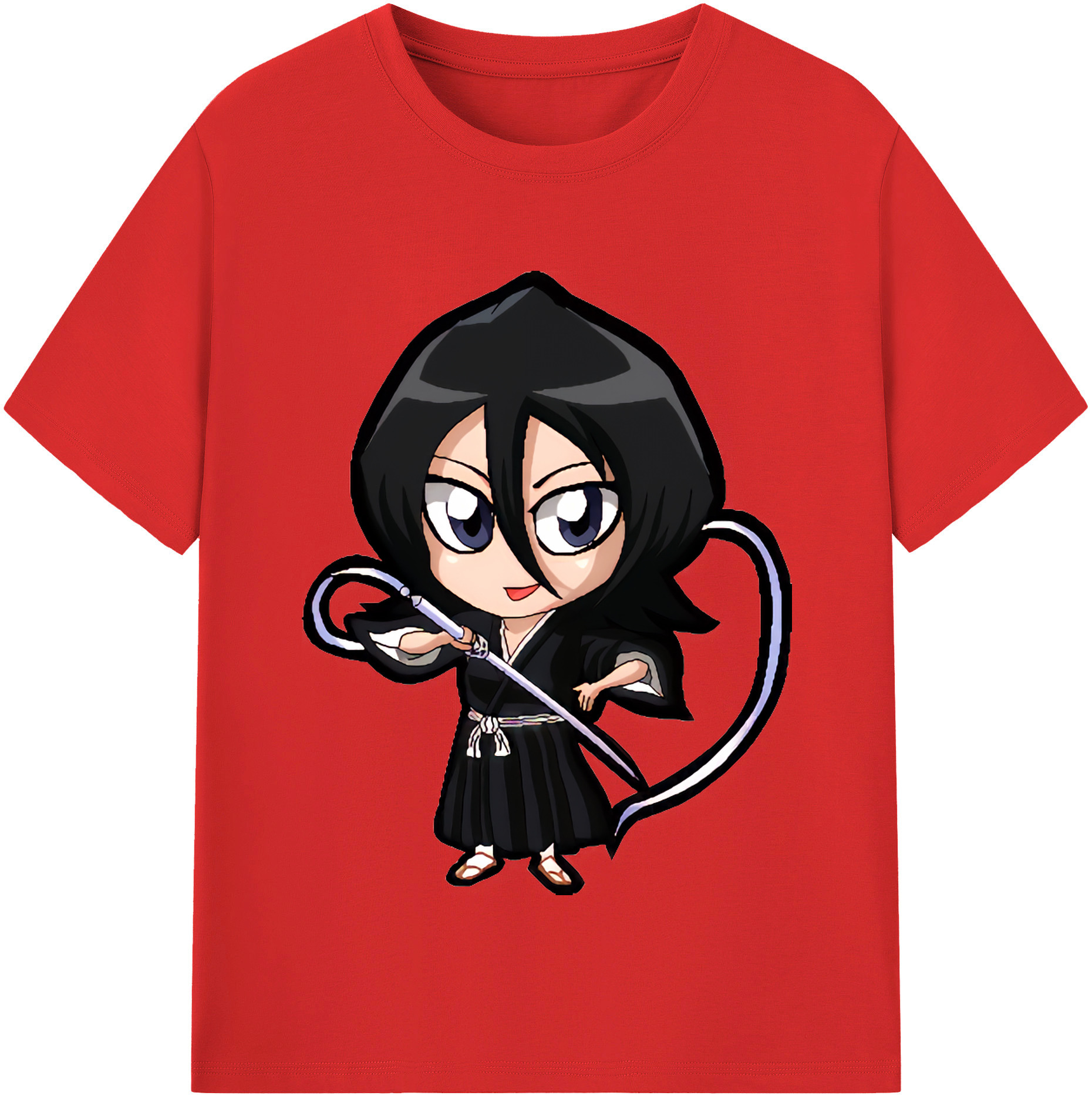 （画像用） ブリーチ 朽木ルキア BLEACH Kuchiki Rukia レディースカジュアルプリントTシャツ（綿100％）