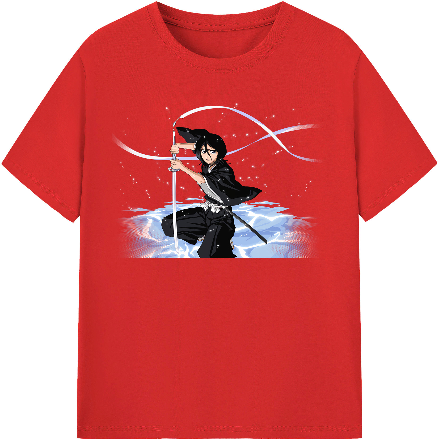 （画像用） ブリーチ 朽木ルキア BLEACH Kuchiki Rukia レディースカジュアルプリントTシャツ（綿100％）