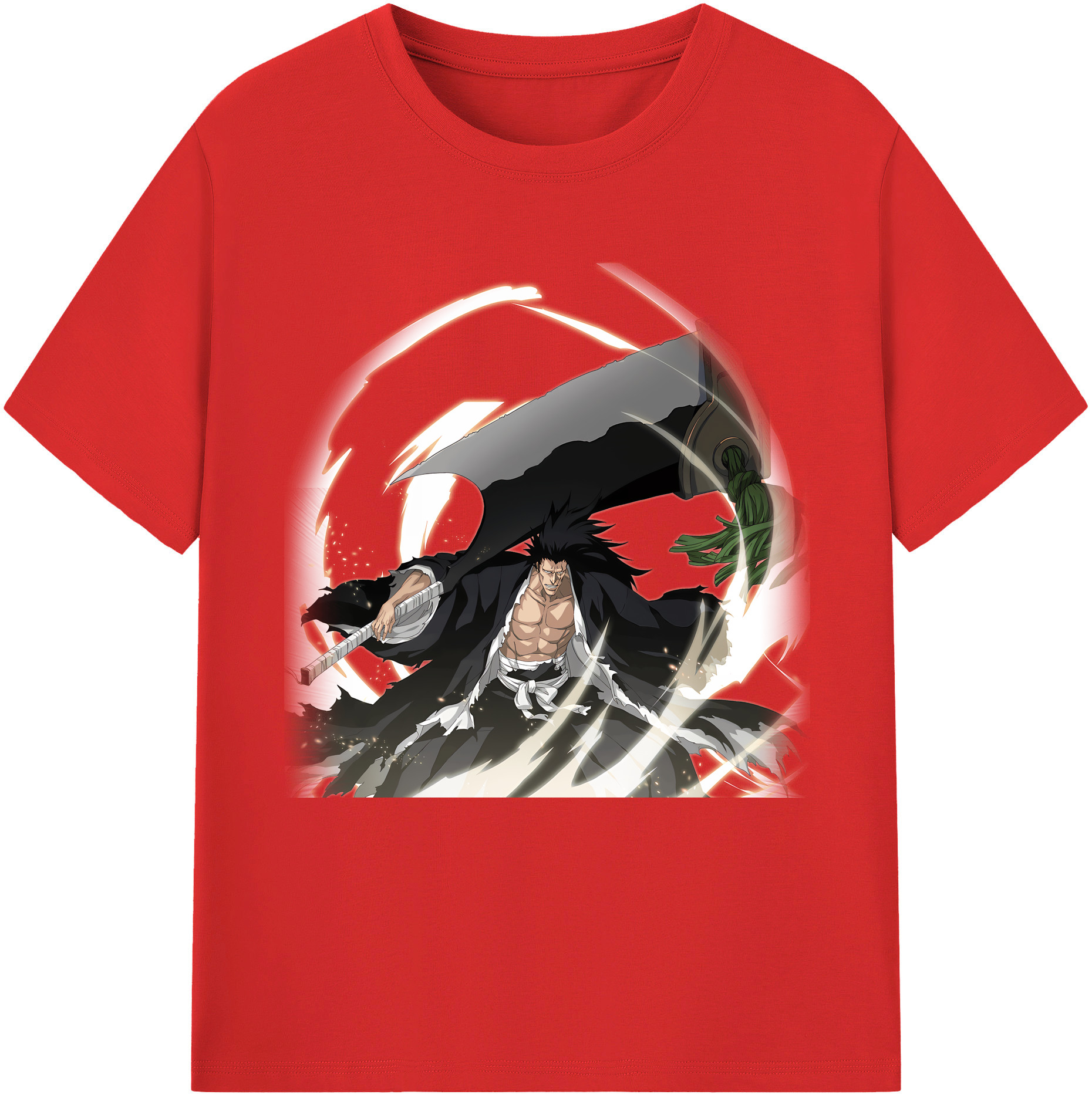 （画像用） ブリーチ ざらき けんぱち BLEACH Zaraki Kenpachi レディースカジュアルプリントTシャツ（綿100％）
