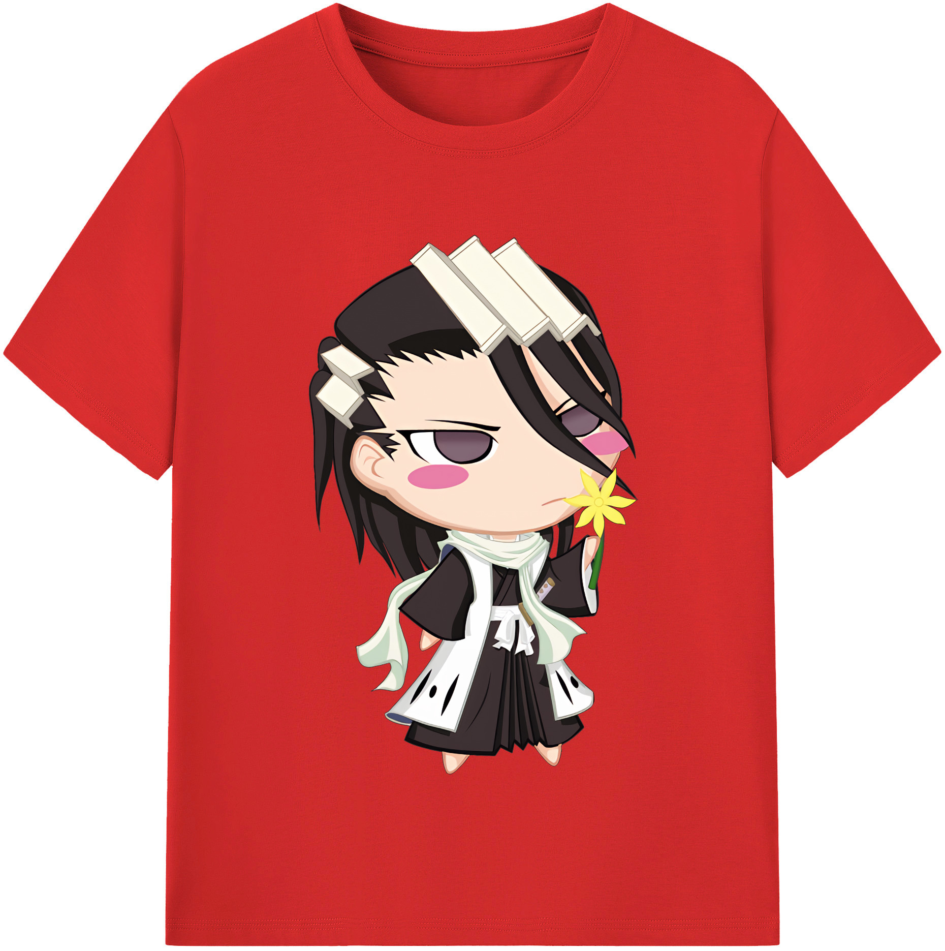 （画像用） ブリーチ くちき びゃくや BLEACH Kuchiki Byakuya レディースカジュアルプリントTシャツ（綿100％）