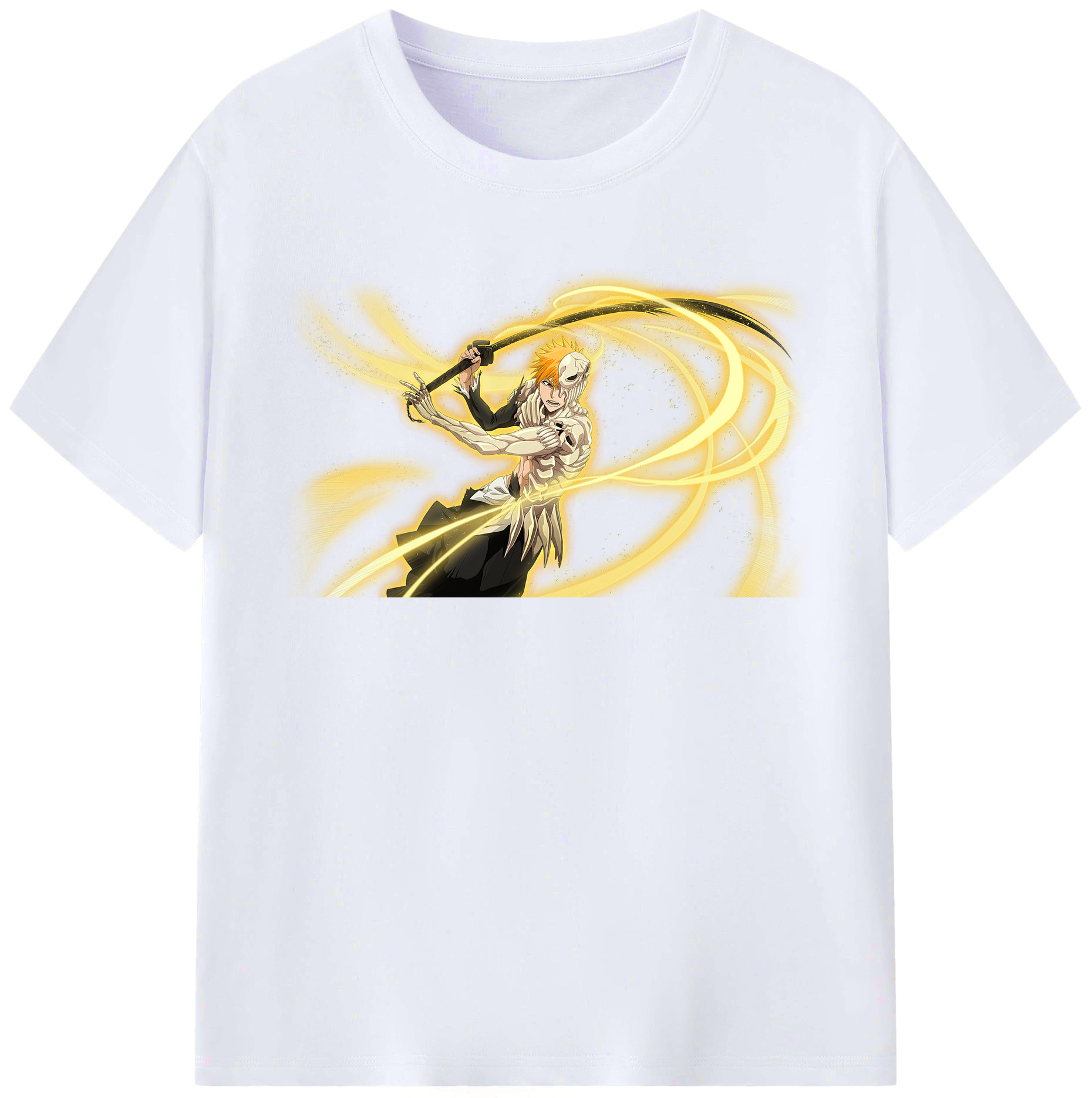 （画像用） ブリーチ 黒崎一護（くろさき いちご）BLEACH Kurosaki Ichigo レディースカジュアルプリントTシャツ（綿100％）
