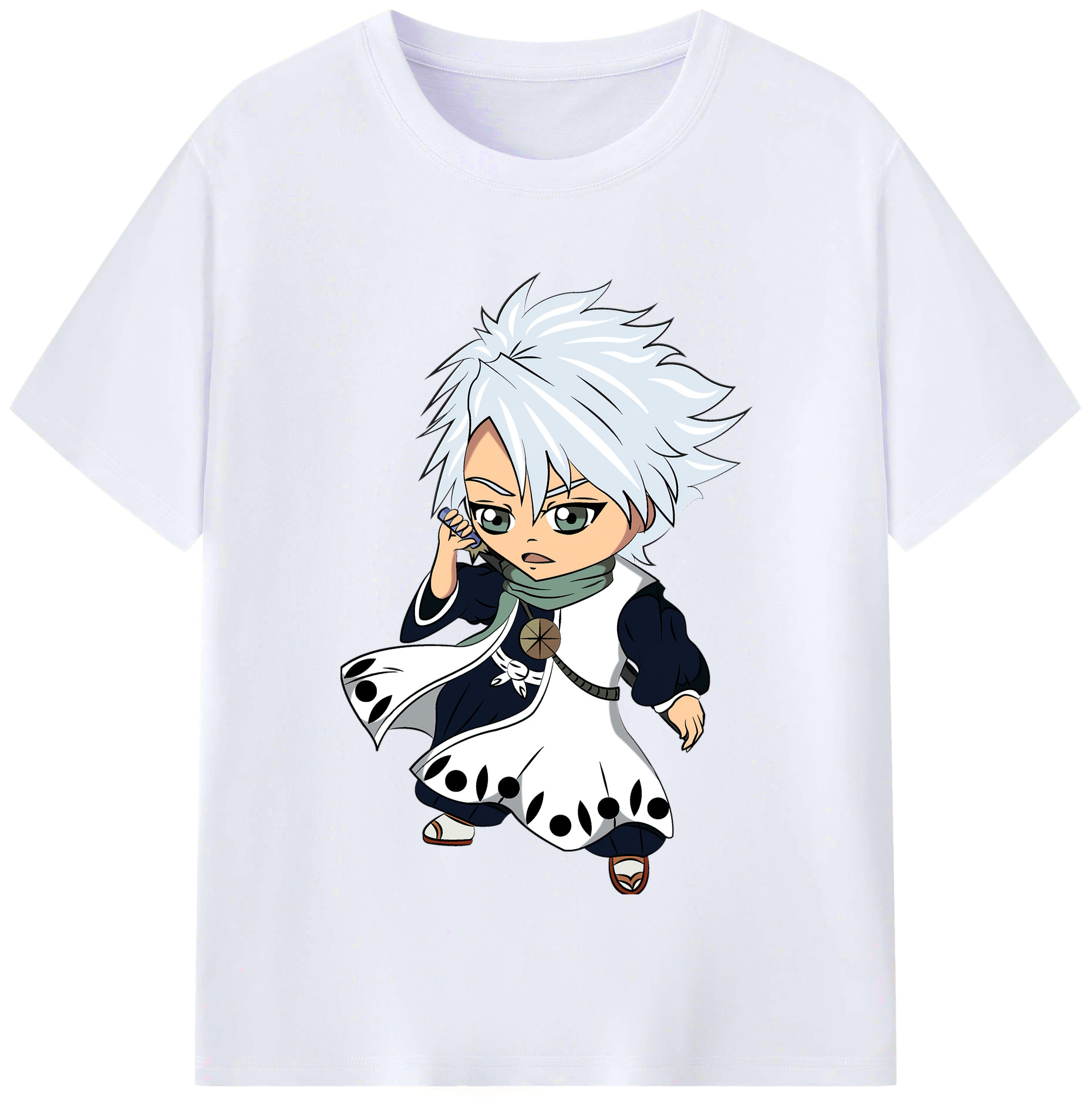 （画像用） ブリーチ 日番谷冬獅郎（ひつがや とうしろう） BLEACH Hitsugaya Toushirou レディースカジュアルプリントTシャツ（綿100％）
