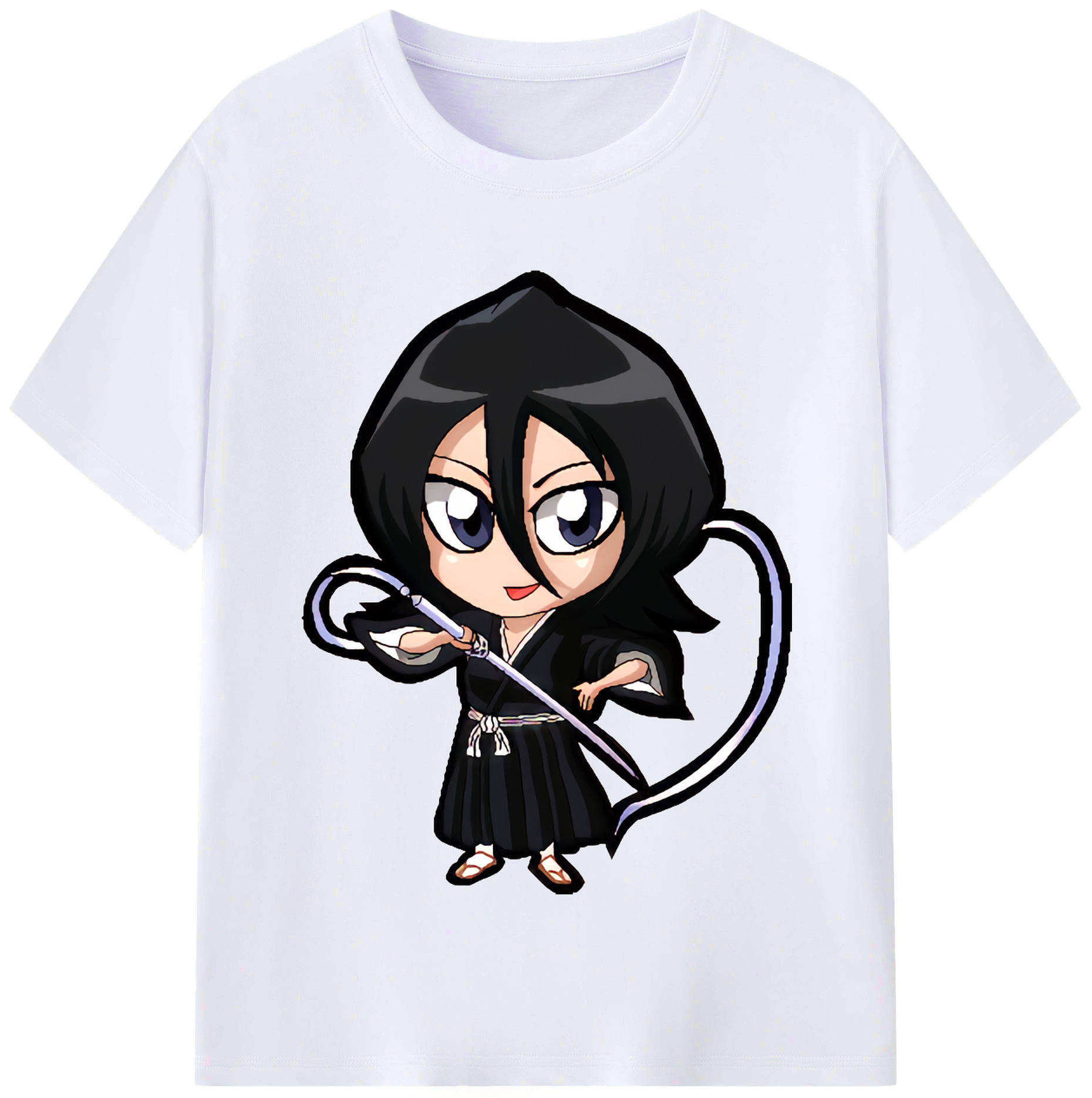 （画像用） ブリーチ 朽木ルキア BLEACH Kuchiki Rukia レディースカジュアルプリントTシャツ（綿100％）