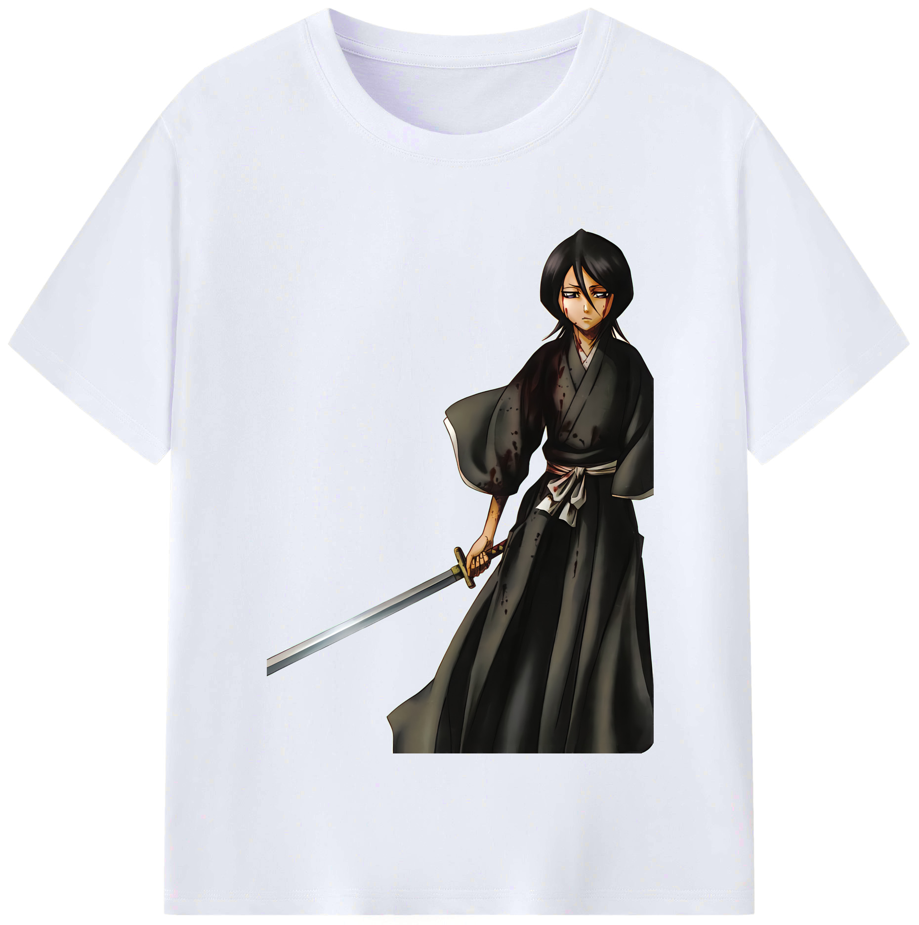（画像用） ブリーチ 朽木ルキア BLEACH Kuchiki Rukia レディースカジュアルプリントTシャツ（綿100％）