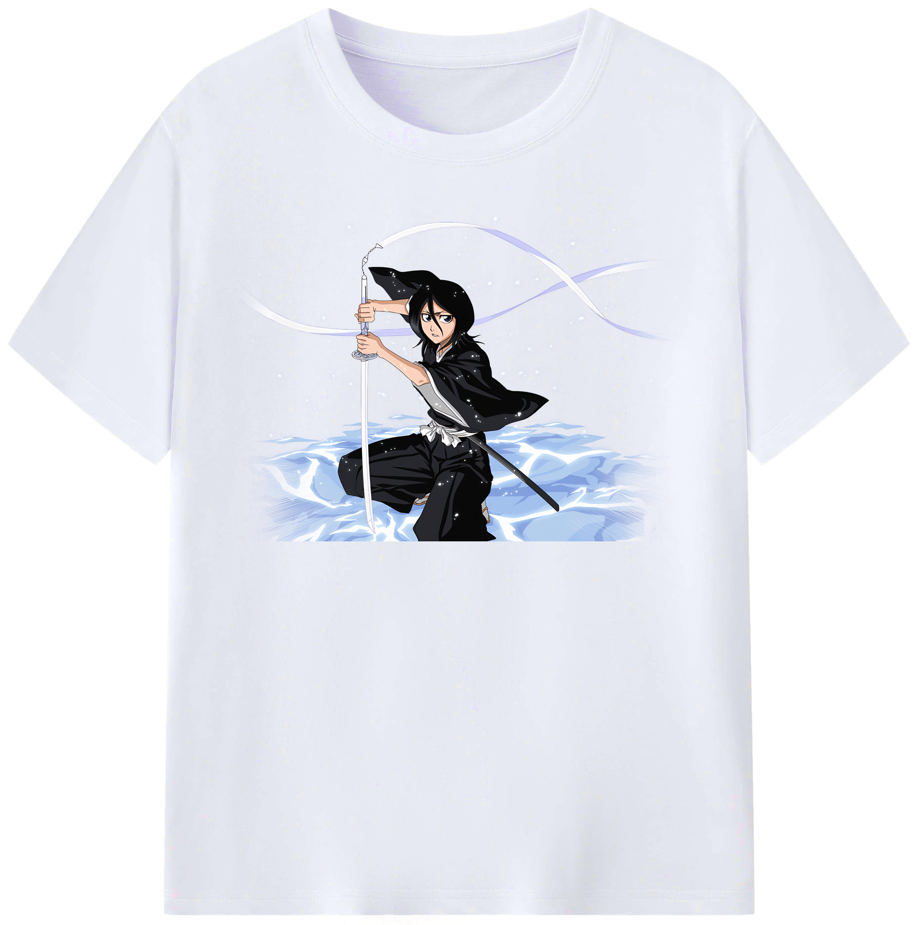 （画像用） ブリーチ 朽木ルキア BLEACH Kuchiki Rukia レディースカジュアルプリントTシャツ（綿100％）
