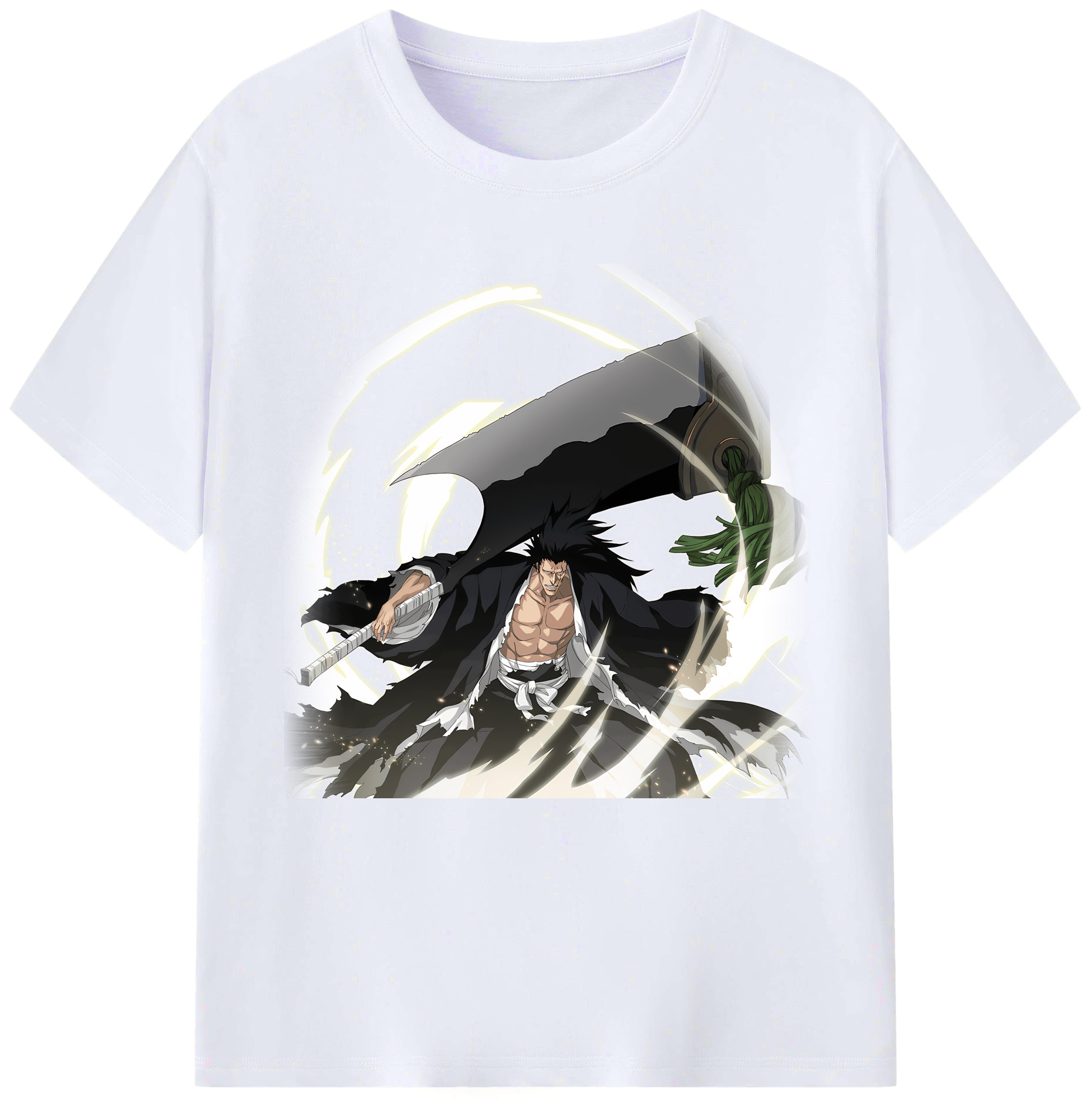 （画像用） ブリーチ ざらき けんぱち BLEACH Zaraki Kenpachi レディースカジュアルプリントTシャツ（綿100％）