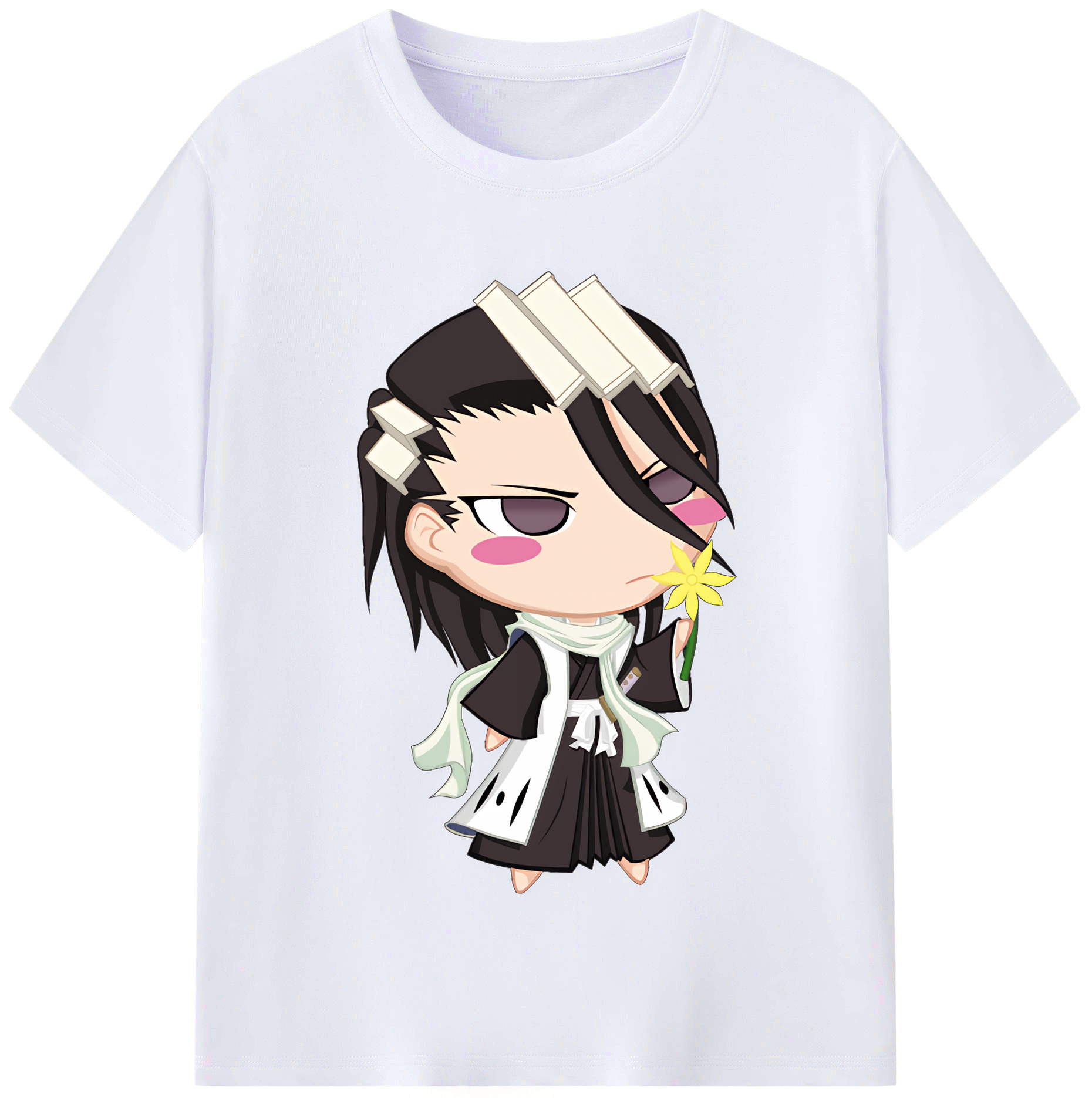 （画像用） ブリーチ くちき びゃくや BLEACH Kuchiki Byakuya レディースカジュアルプリントTシャツ（綿100％）