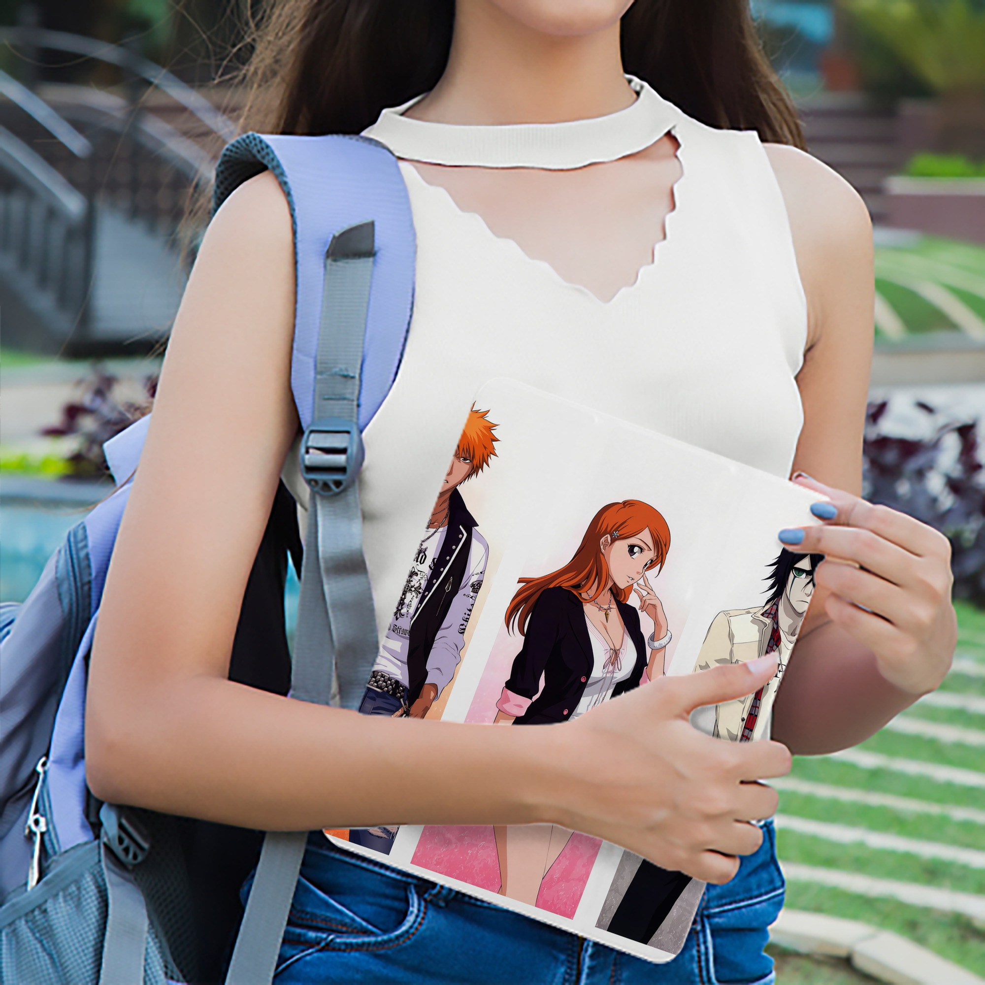 ブリーチ BLEACH IPad ケース ブック型 PUレザー TPU 耐衝撃 軽量 薄型 ペン収納なし 全面保護 IPad 各モデル対応