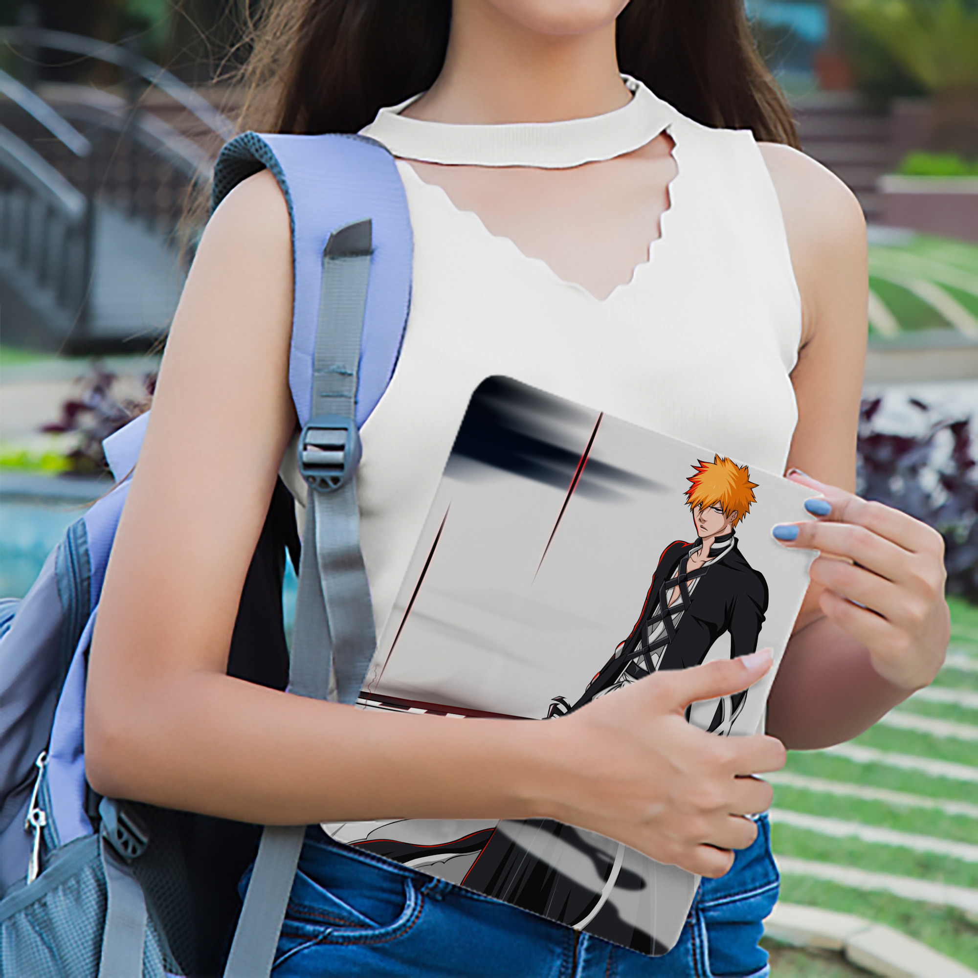 ブリーチ BLEACH IPad ケース ブック型 PUレザー TPU 耐衝撃 軽量 薄型 ペン収納なし 全面保護 IPad 各モデル対応