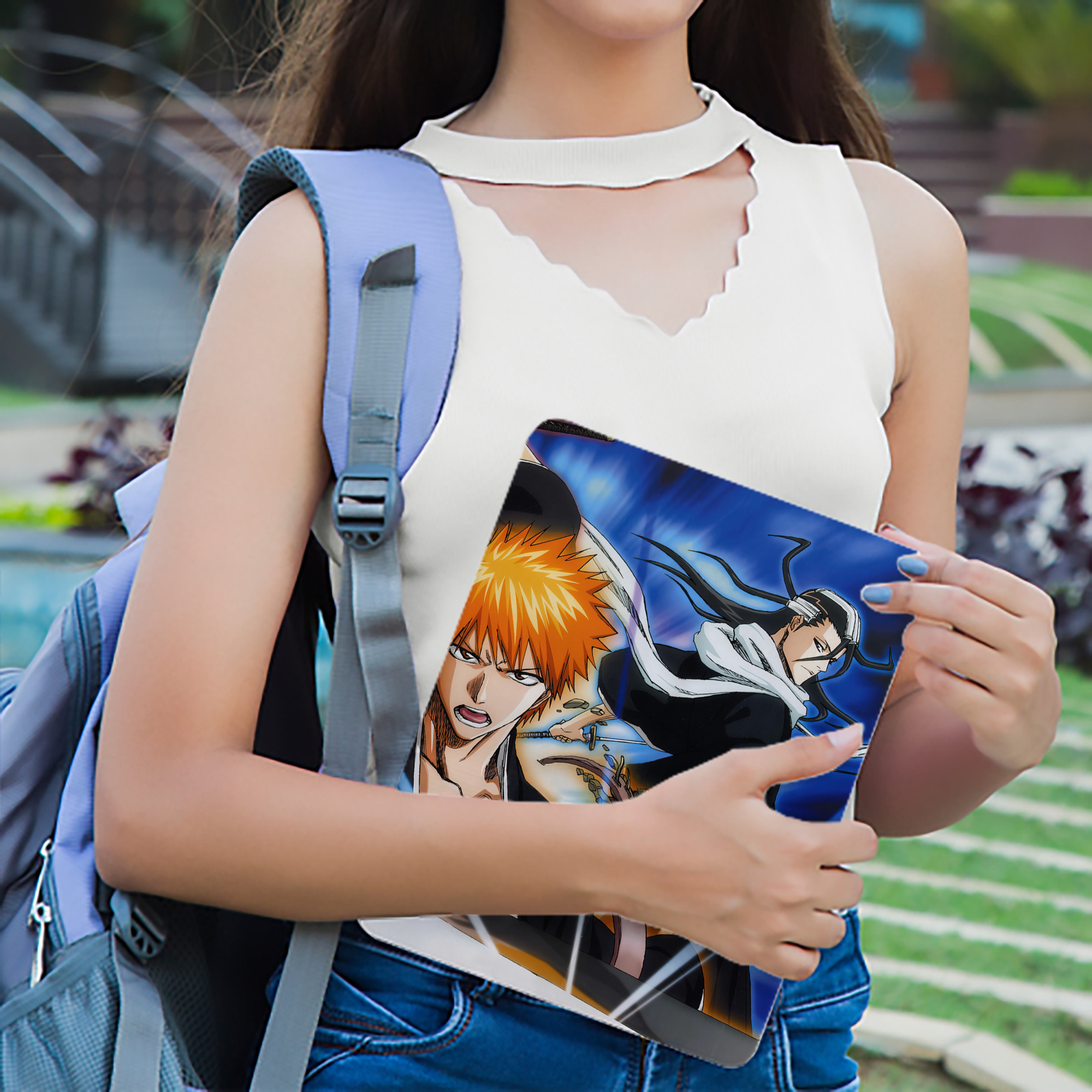 ブリーチ BLEACH IPad ケース ブック型 PUレザー TPU 耐衝撃 軽量 薄型 ペン収納なし 全面保護 IPad 各モデル対応