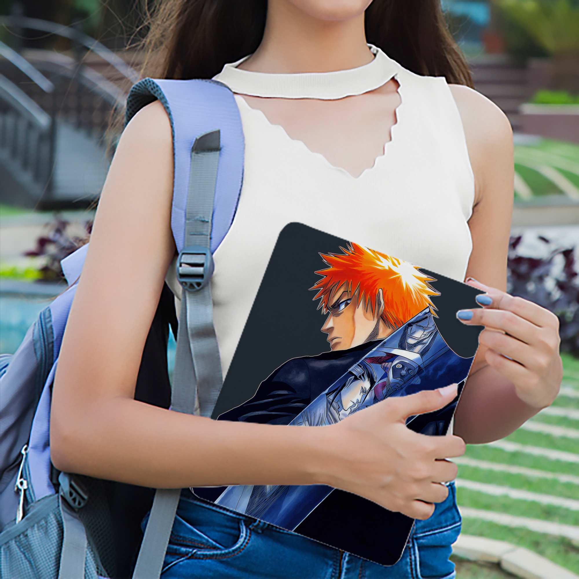 ブリーチ BLEACH IPad ケース ブック型 PUレザー TPU 耐衝撃 軽量 薄型 ペン収納なし 全面保護 IPad 各モデル対応