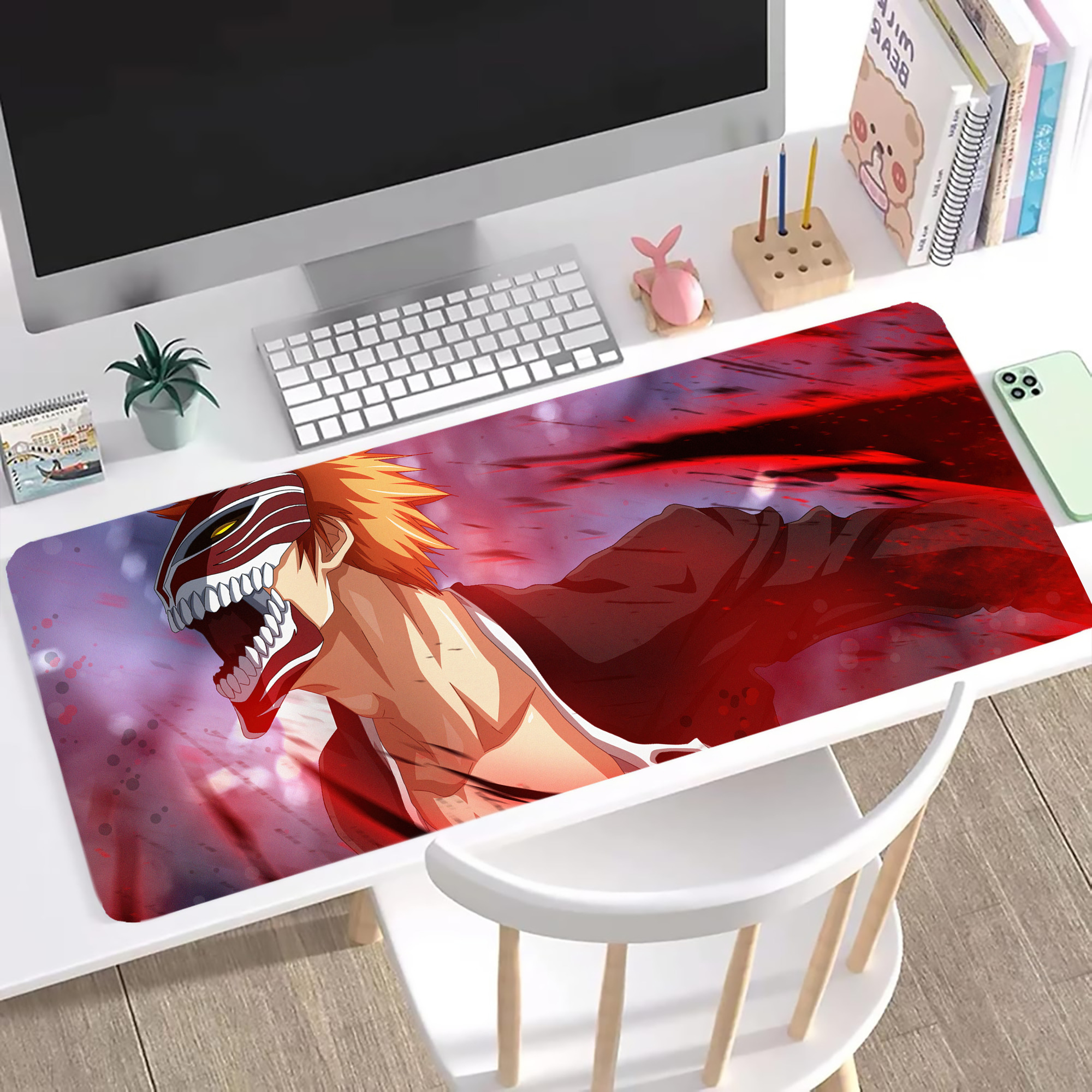（画像用） ブリーチ BLEACH ステッチ加工 大判デスクマット／滑り止めマウスパッド