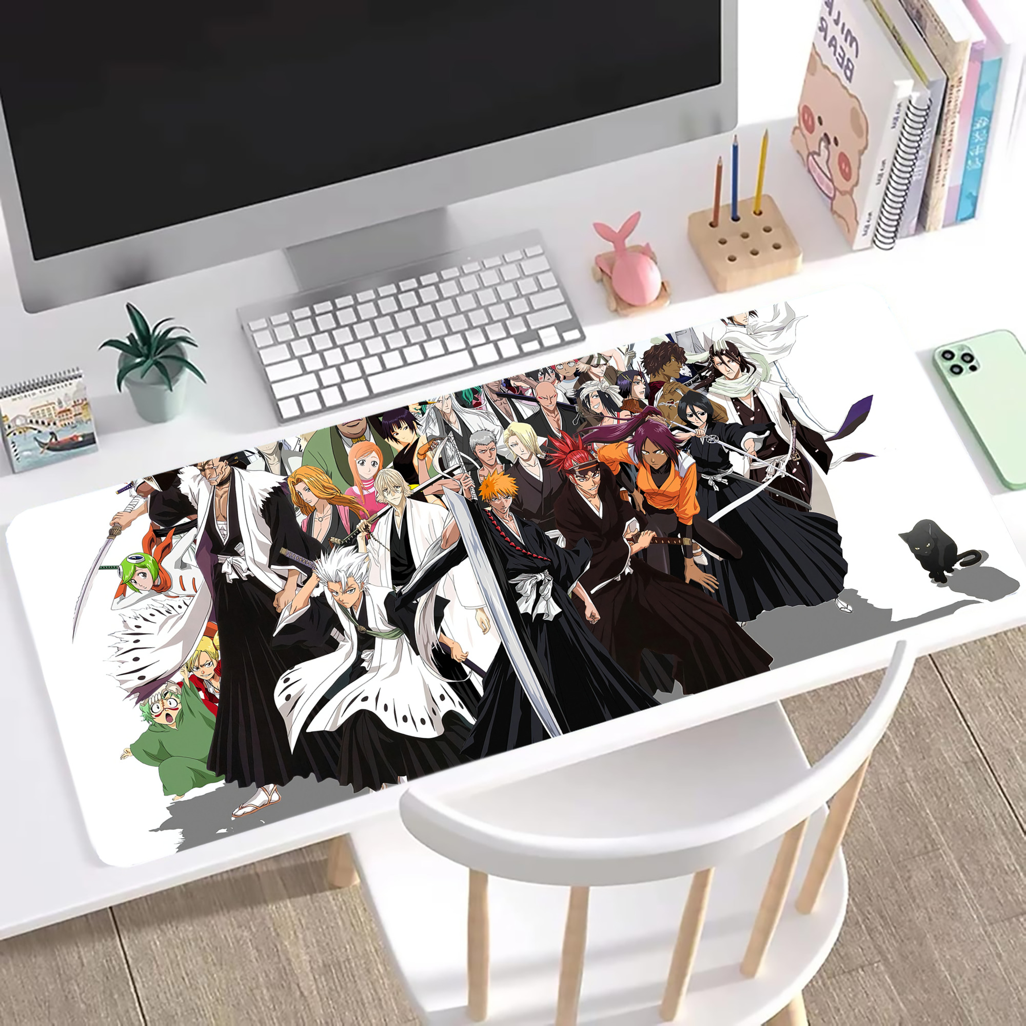 （画像用） ブリーチ BLEACH ステッチ加工 大判デスクマット／滑り止めマウスパッド