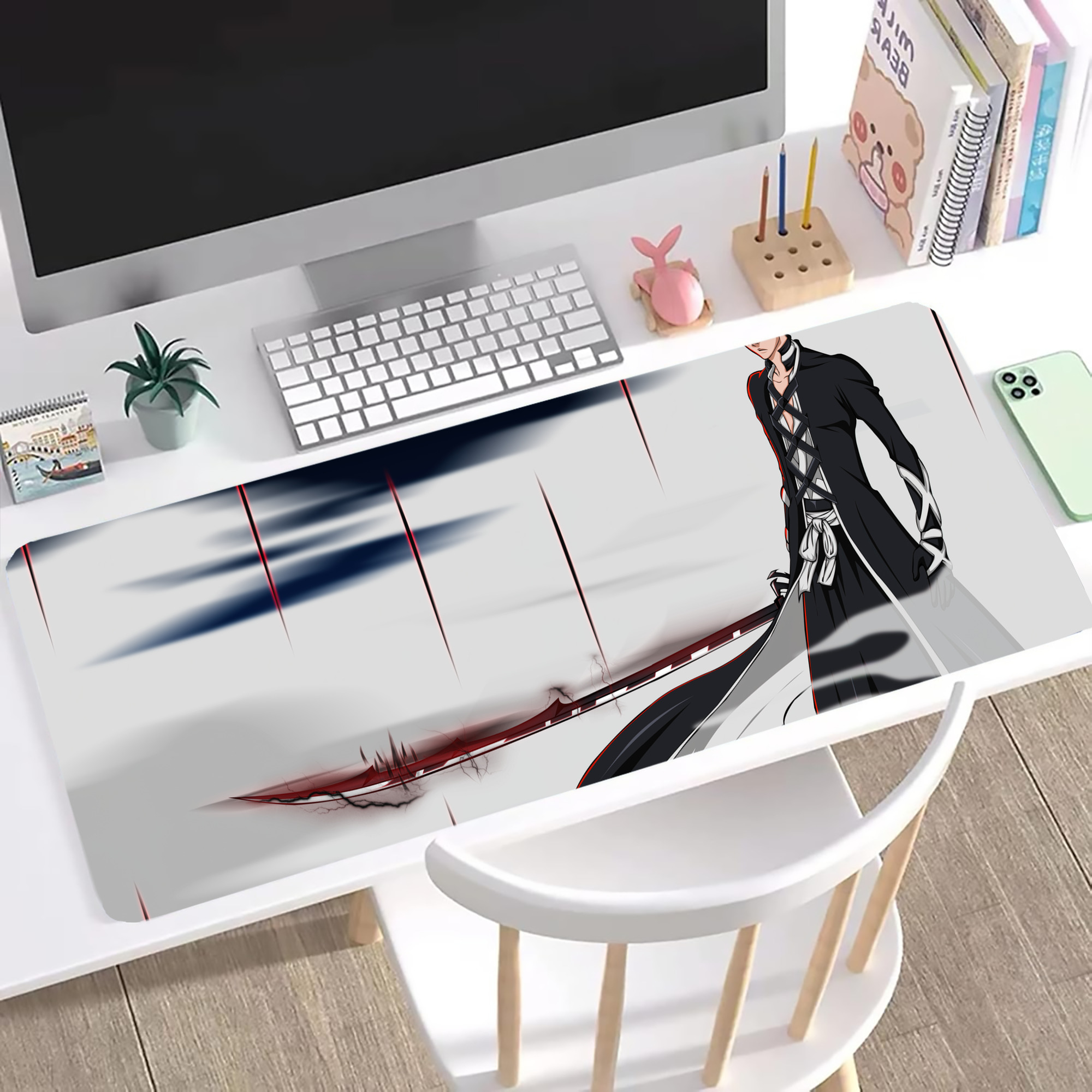 （画像用） ブリーチ BLEACH ステッチ加工 大判デスクマット／滑り止めマウスパッド