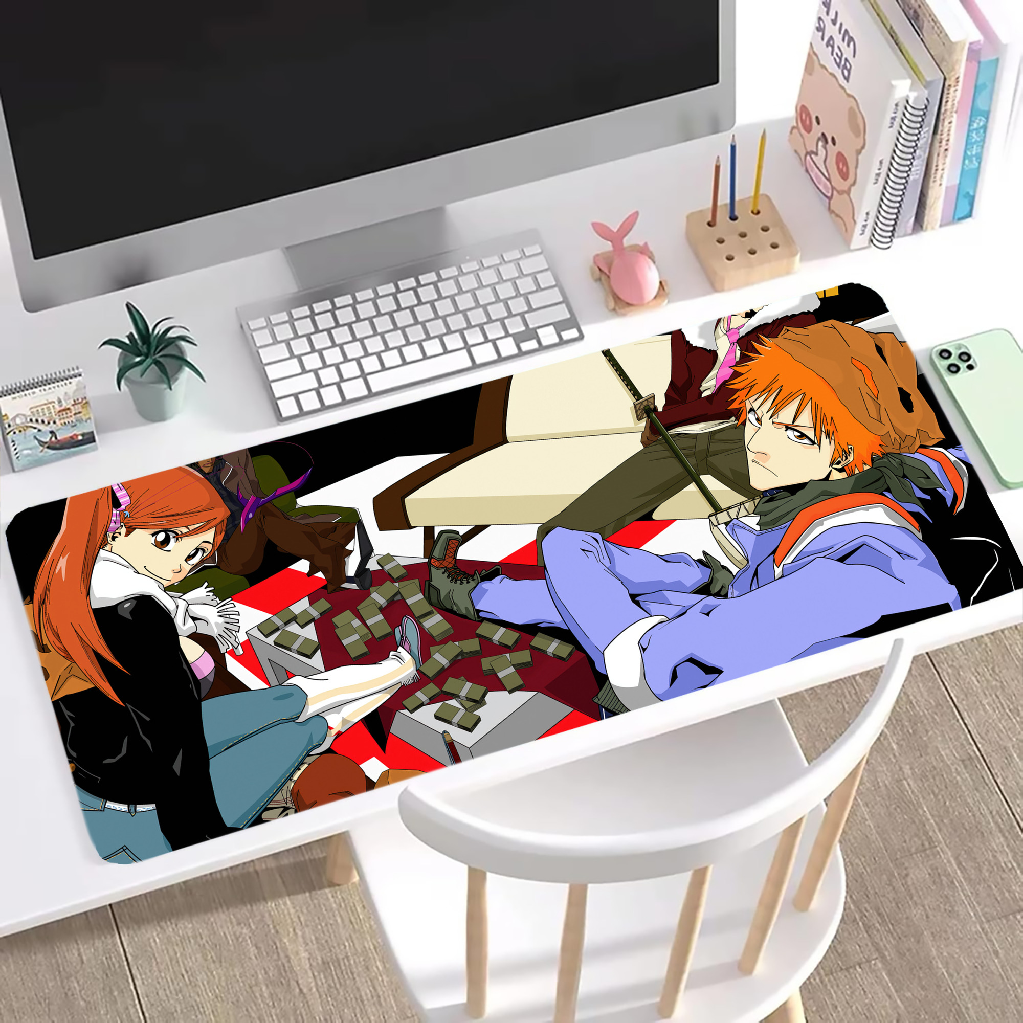 （画像用） ブリーチ BLEACH ステッチ加工 大判デスクマット／滑り止めマウスパッド