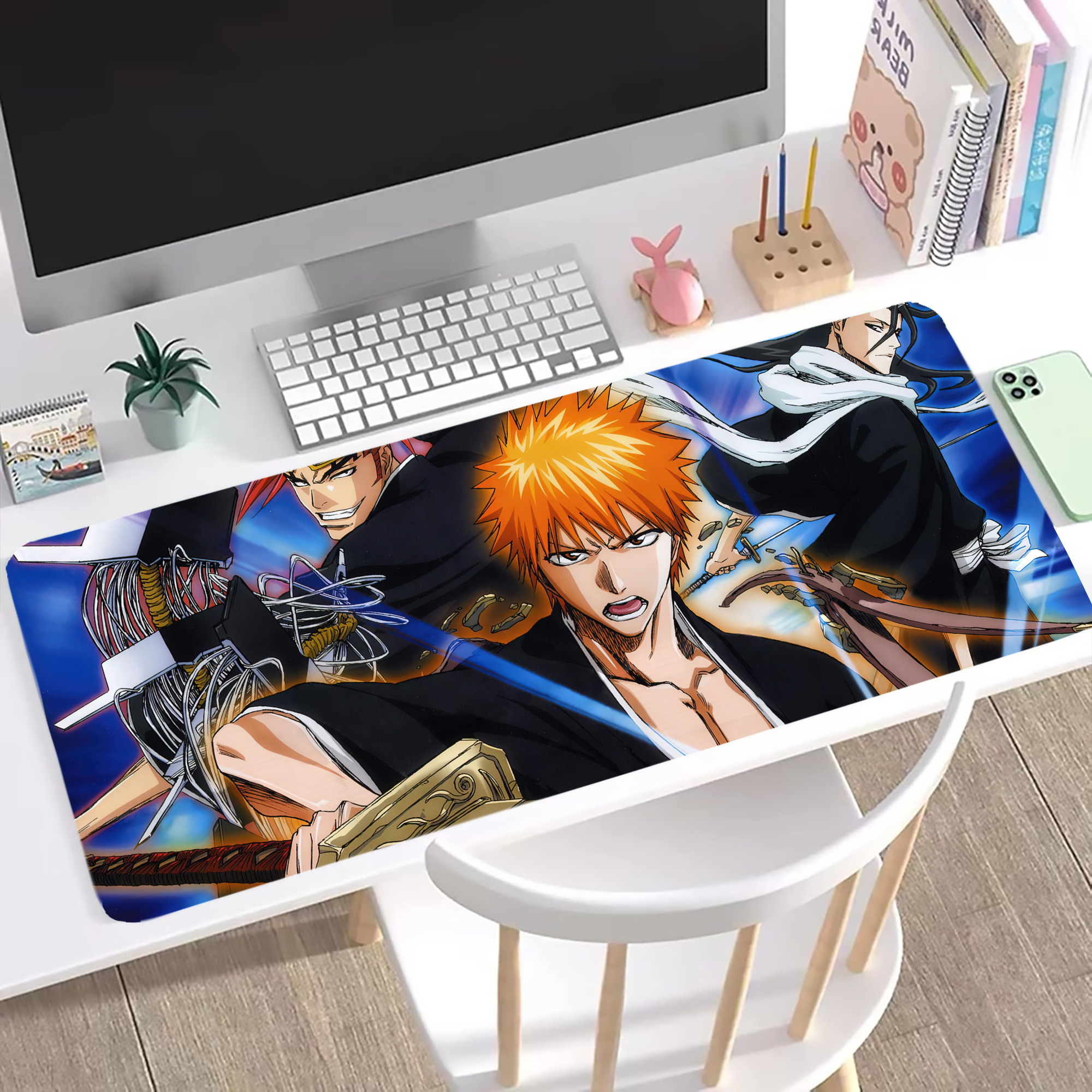 （画像用） ブリーチ BLEACH ステッチ加工 大判デスクマット／滑り止めマウスパッド