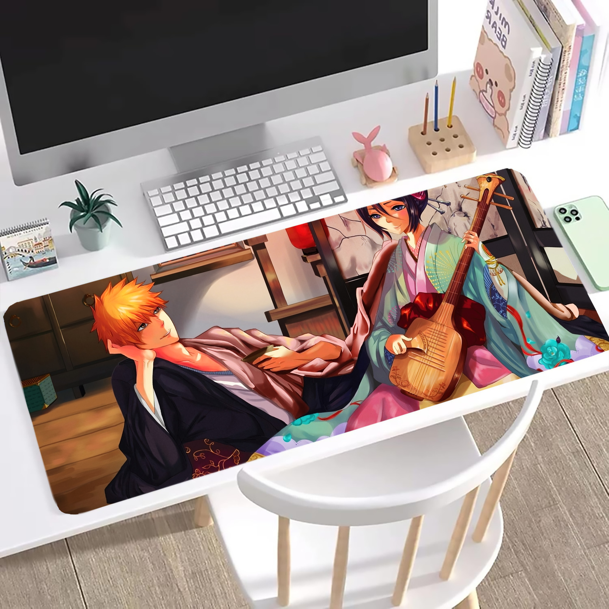 （画像用） ブリーチ BLEACH ステッチ加工 大判デスクマット／滑り止めマウスパッド