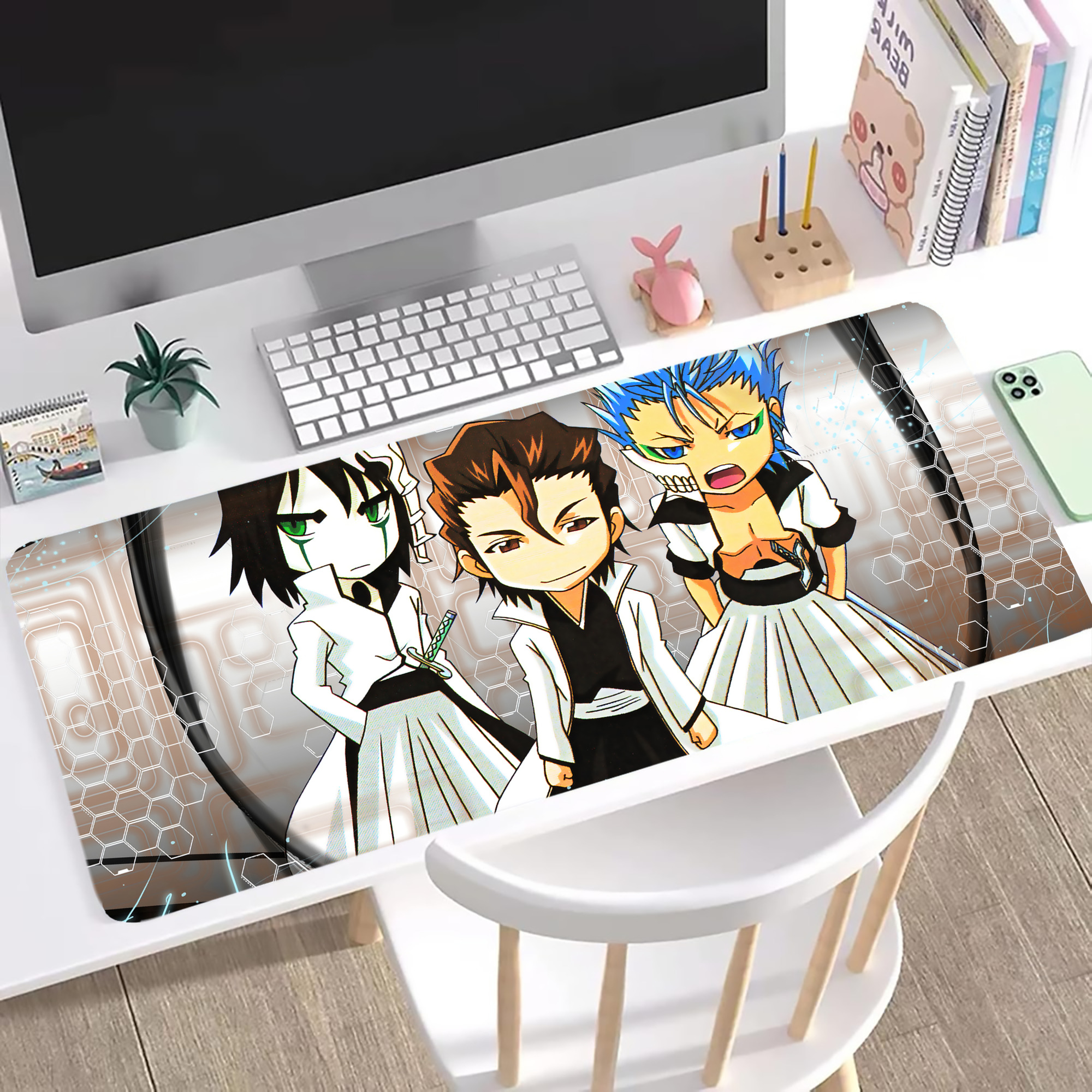 （画像用） ブリーチ BLEACH ステッチ加工 大判デスクマット／滑り止めマウスパッド