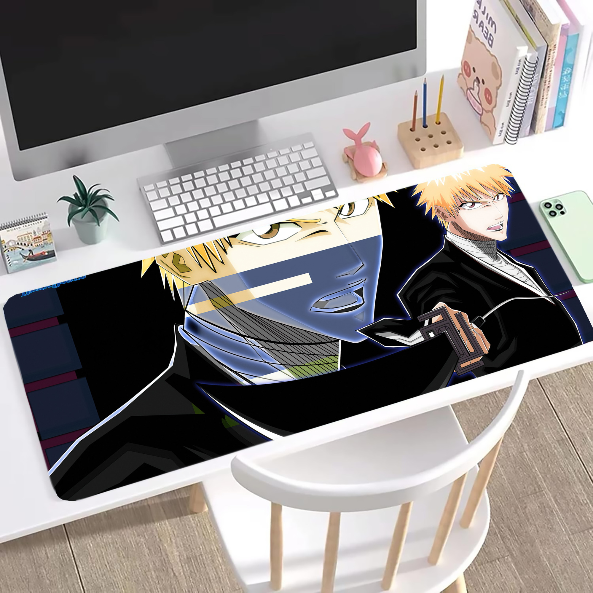 （画像用） ブリーチ BLEACH ステッチ加工 大判デスクマット／滑り止めマウスパッド