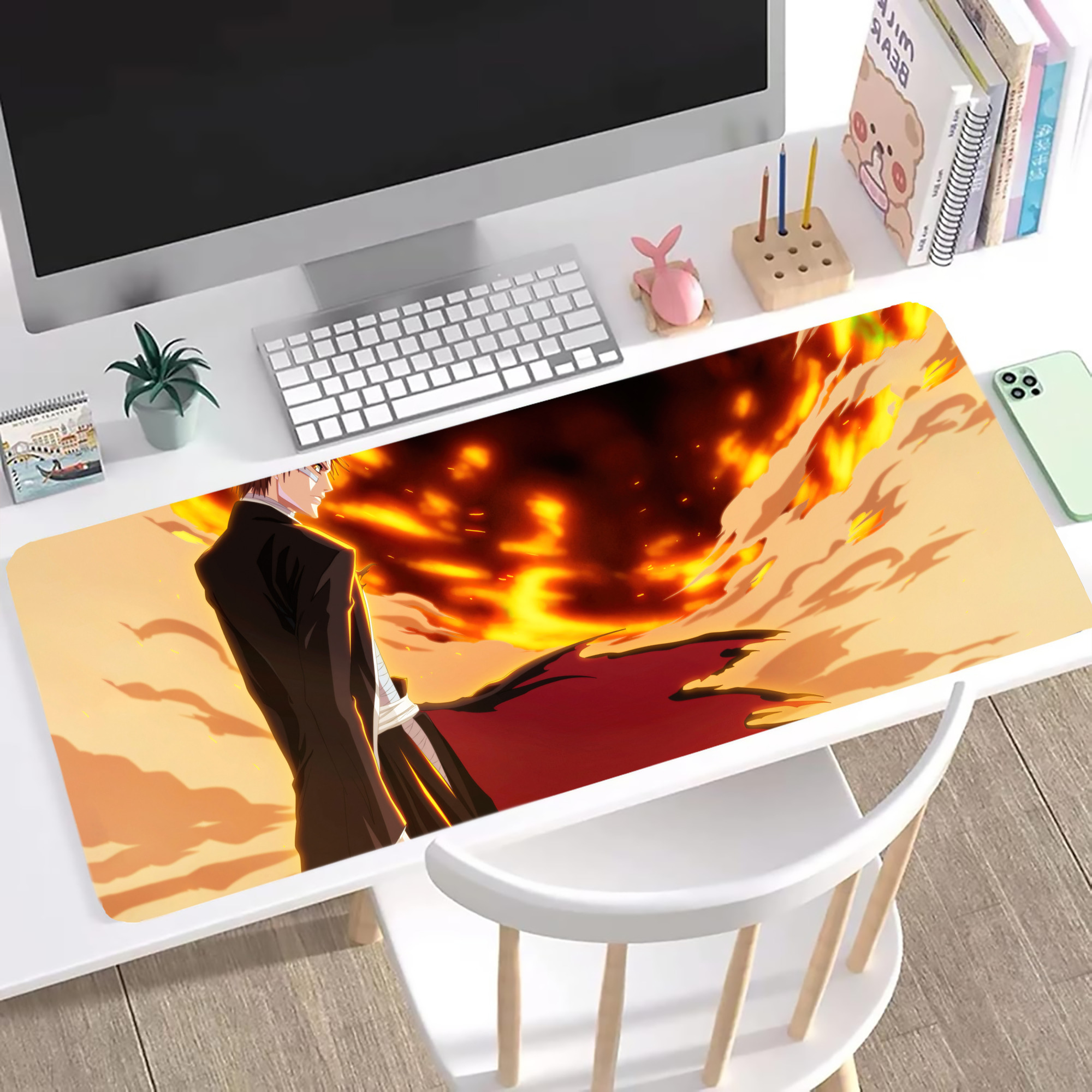 （画像用） ブリーチ BLEACH ステッチ加工 大判デスクマット／滑り止めマウスパッド