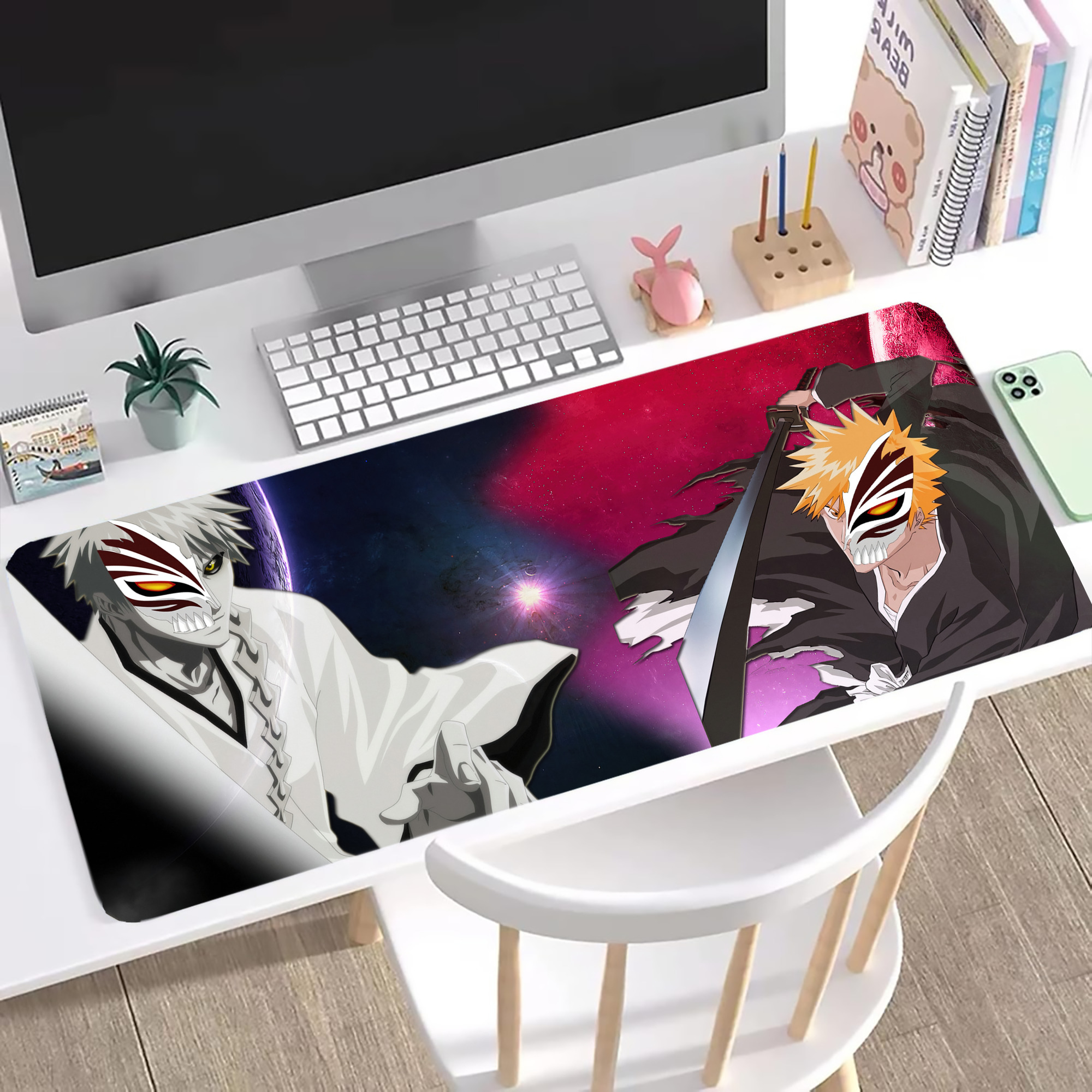 （画像用） ブリーチ BLEACH ステッチ加工 大判デスクマット／滑り止めマウスパッド
